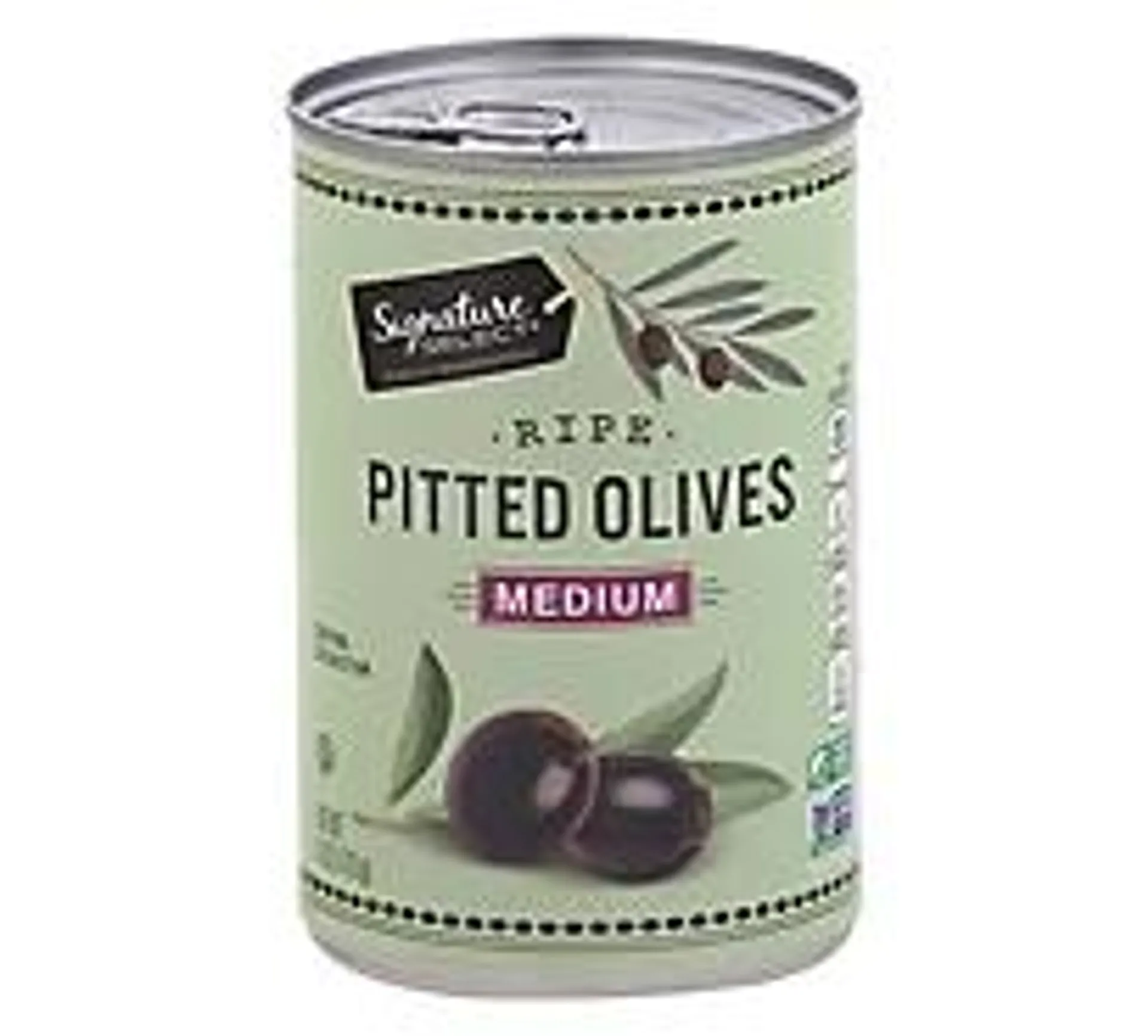 Signature SELECT Olives Pitted Ripe Medium Can - 6 Oz