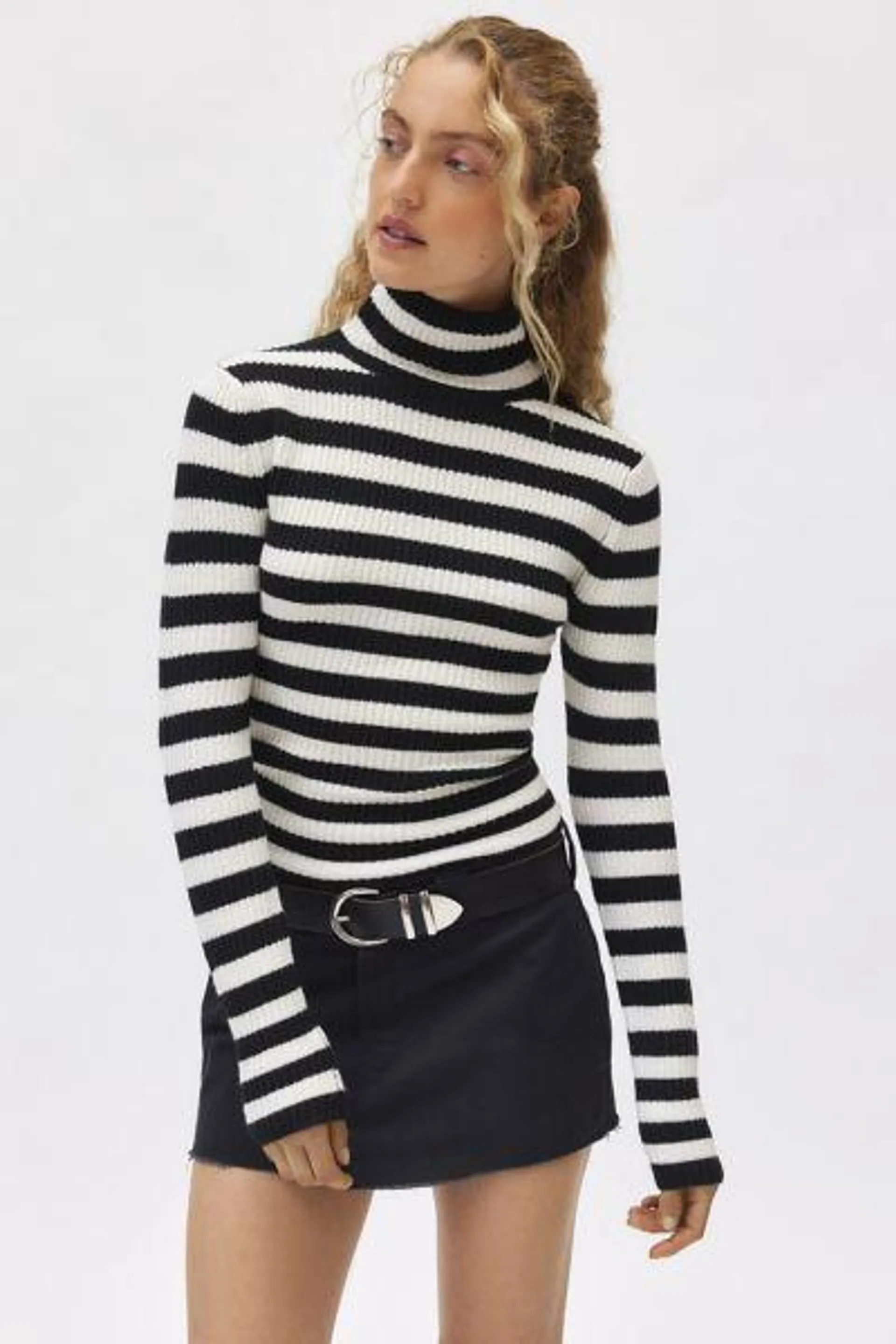 BDG Grayson Buttoned Turtleneck Sweater