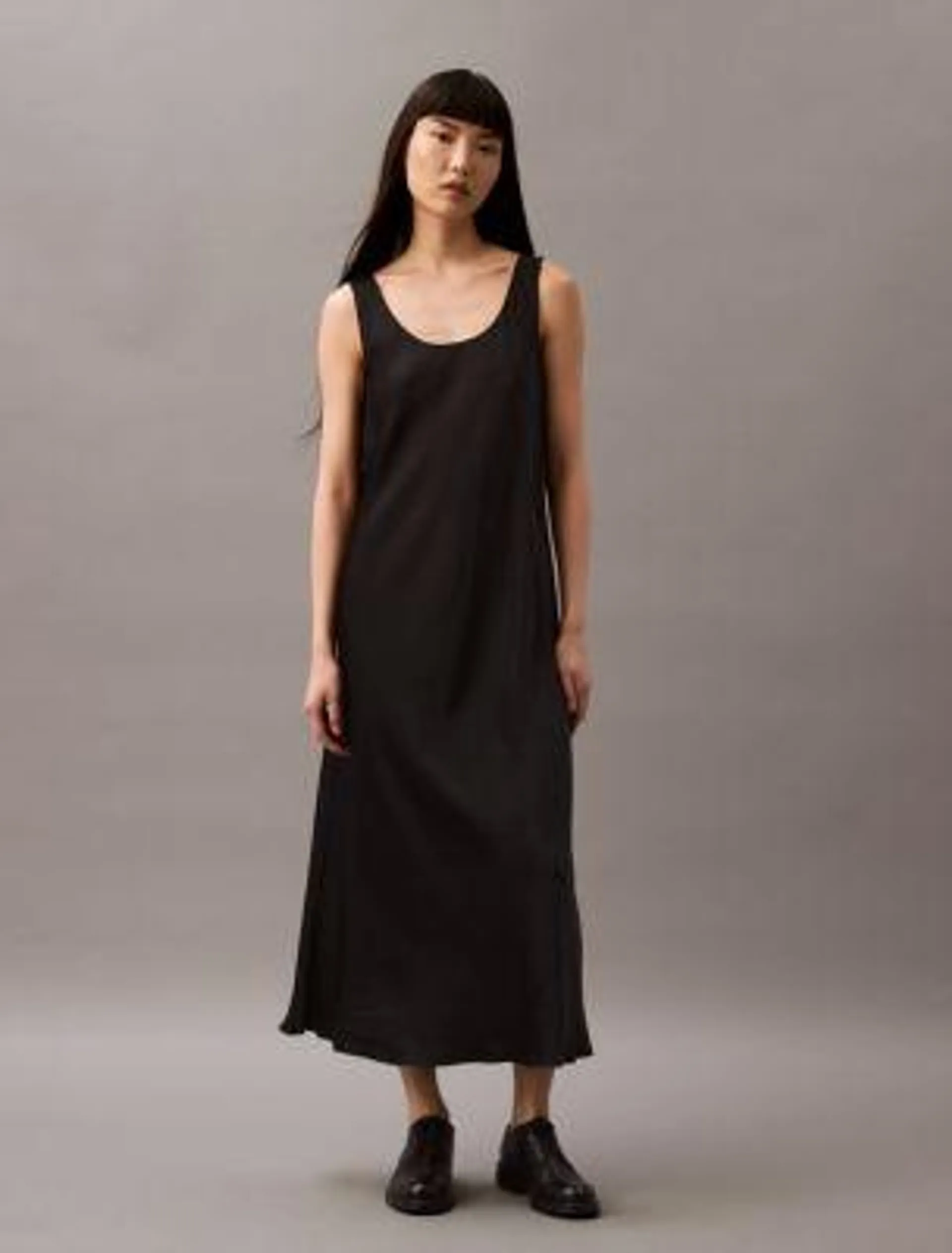 Viscose Satin Maxi Slip Dress