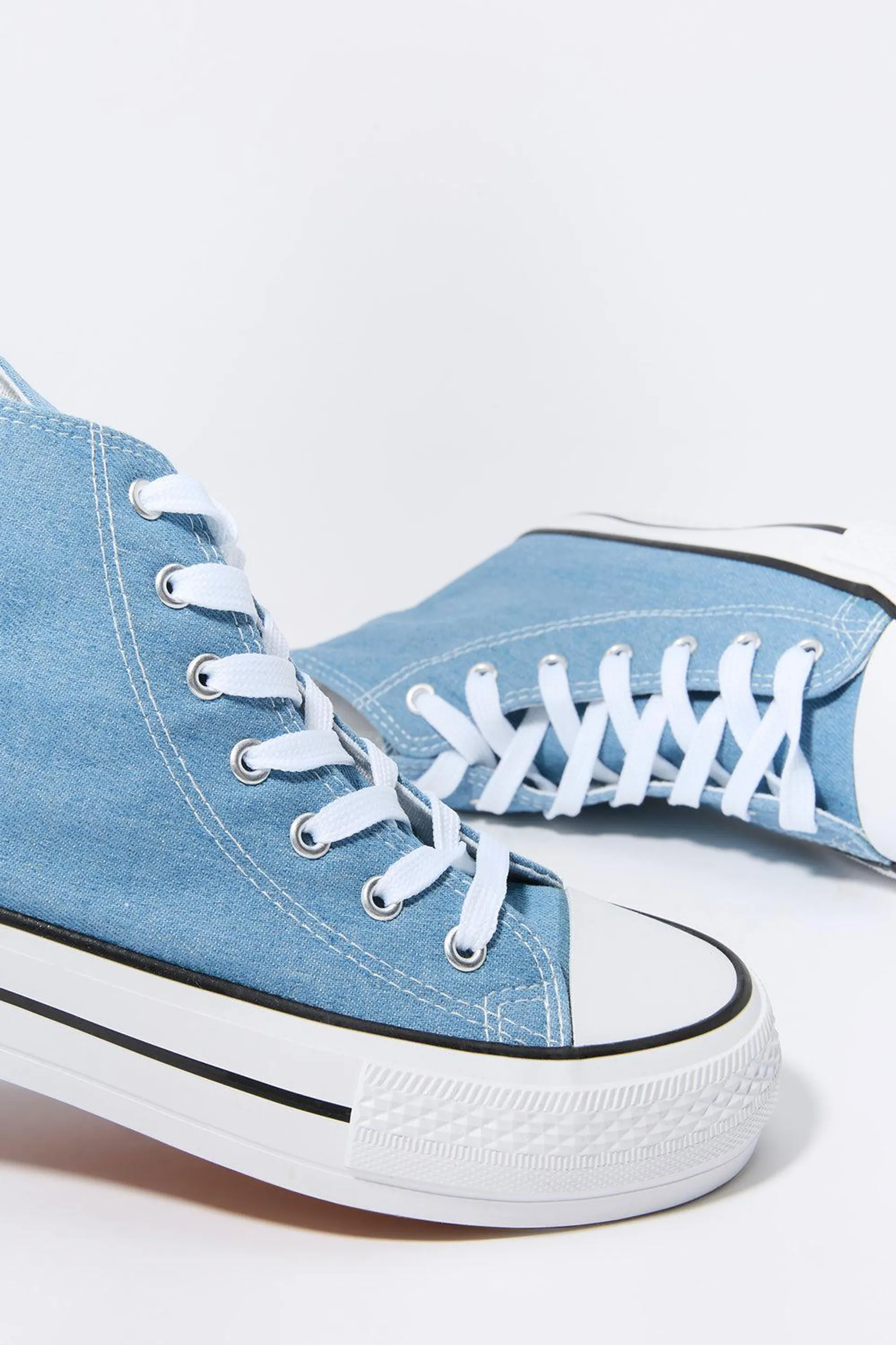 Canvas High Top Platform Sneaker