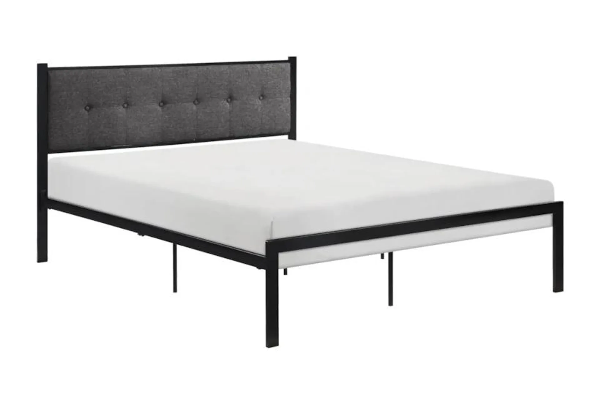 Ryker Black Queen Metal Platform Bed