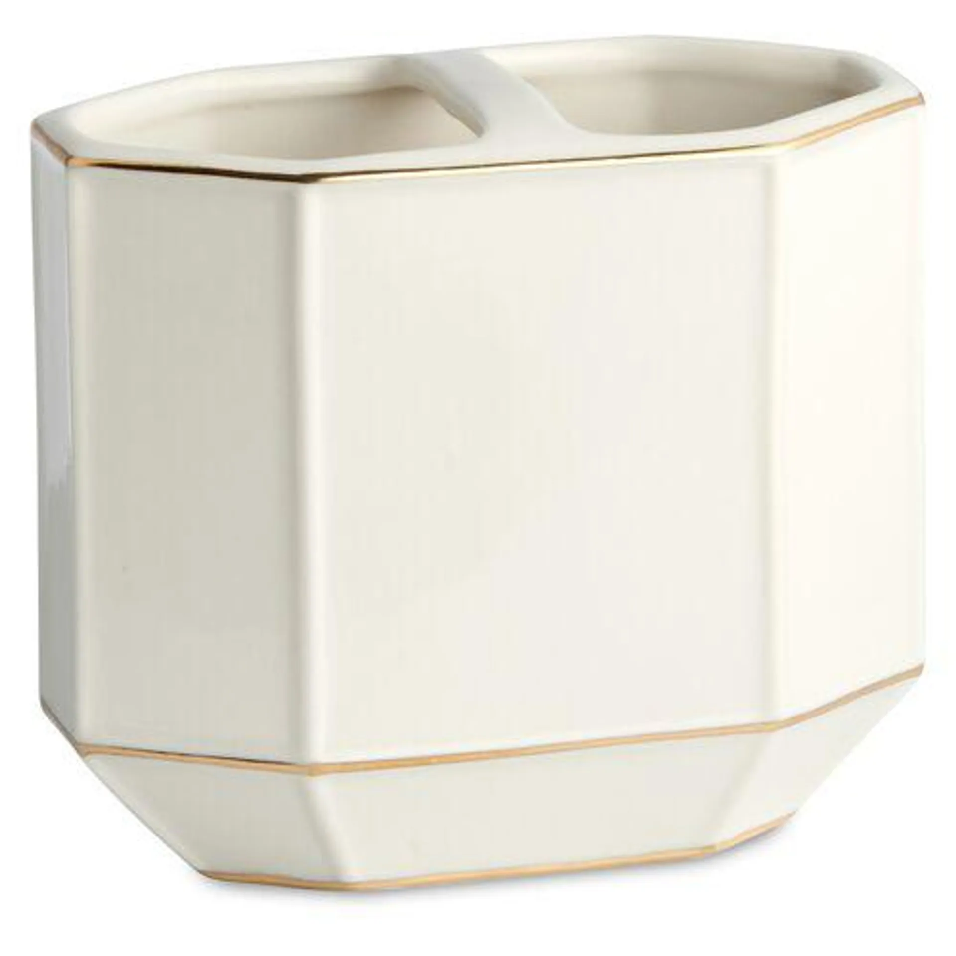 St. Honore Toothbrush Holder, Cream/Gold