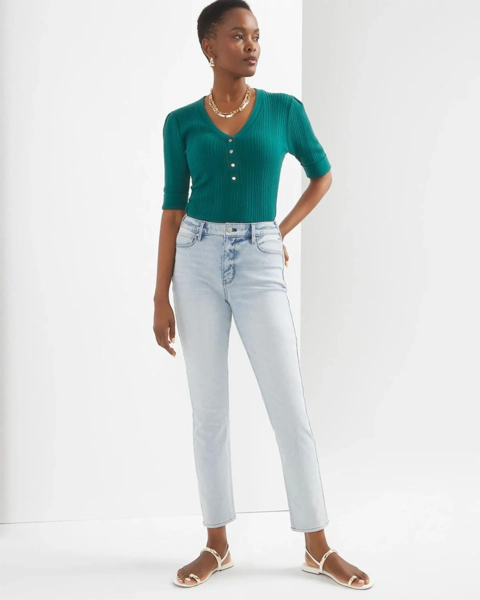 High-Rise Sculpt Slim Cropped Jeans