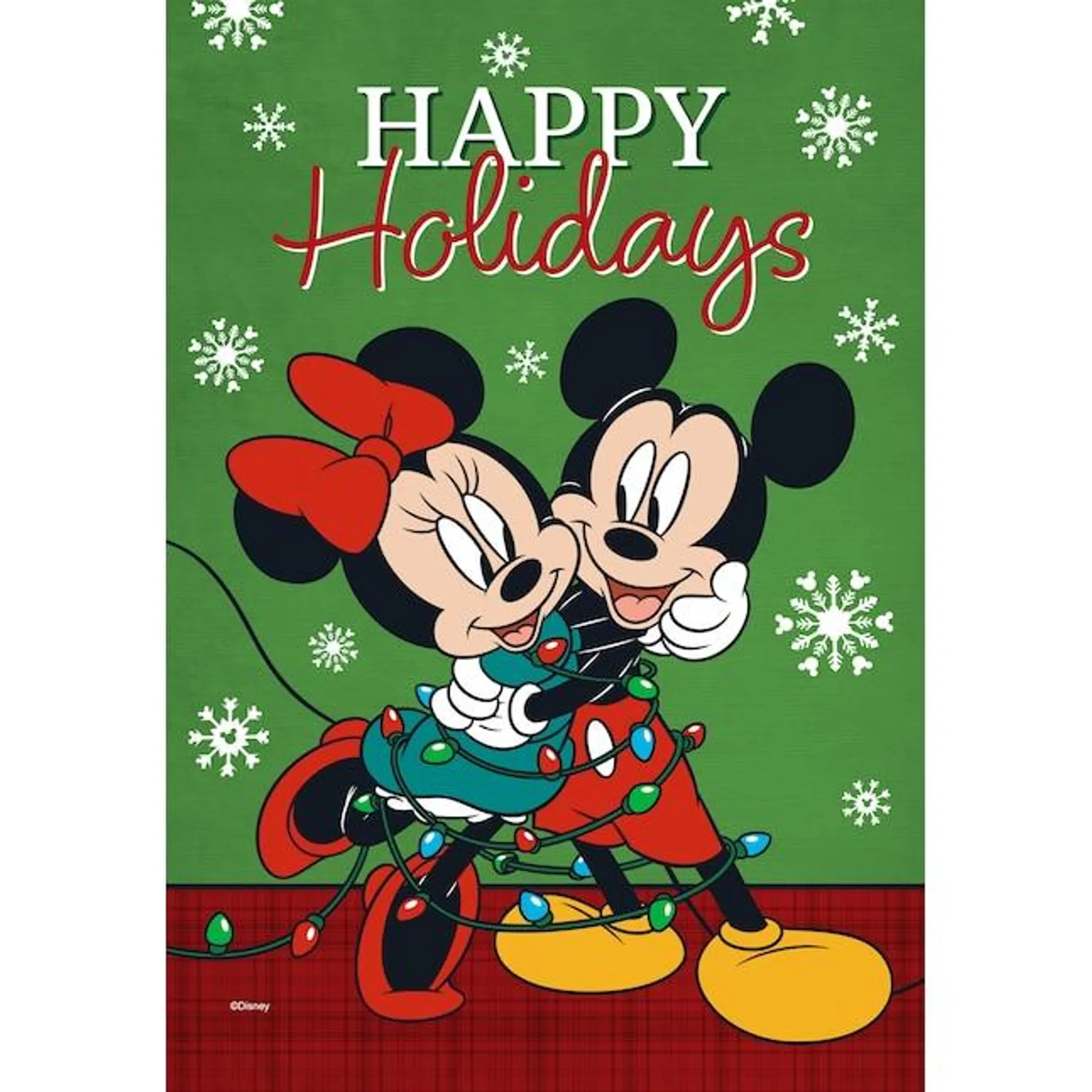 Disney 1.04-ft W x 1.5-ft H Christmas Garden Flag