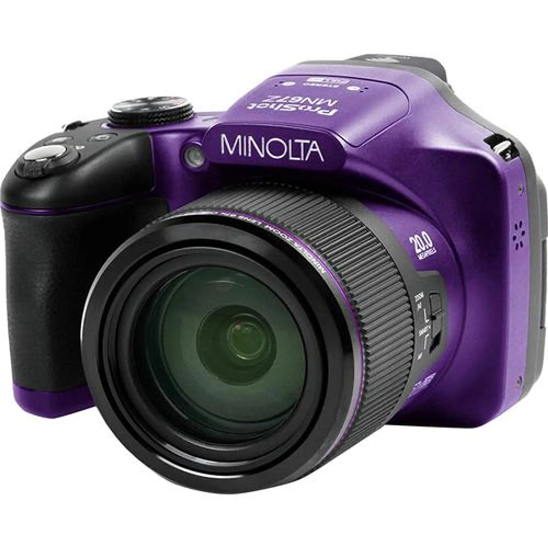 Minolta MN67Z 20 MP / 1080p HD Bridge Digital Camera w/67x Optical Zoom (Purple)