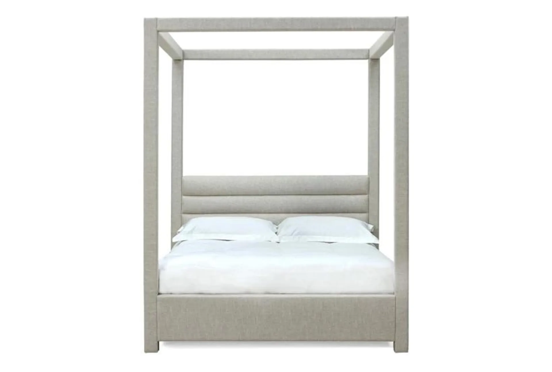 Rylan Queen Upholstered Platform Canopy Bed