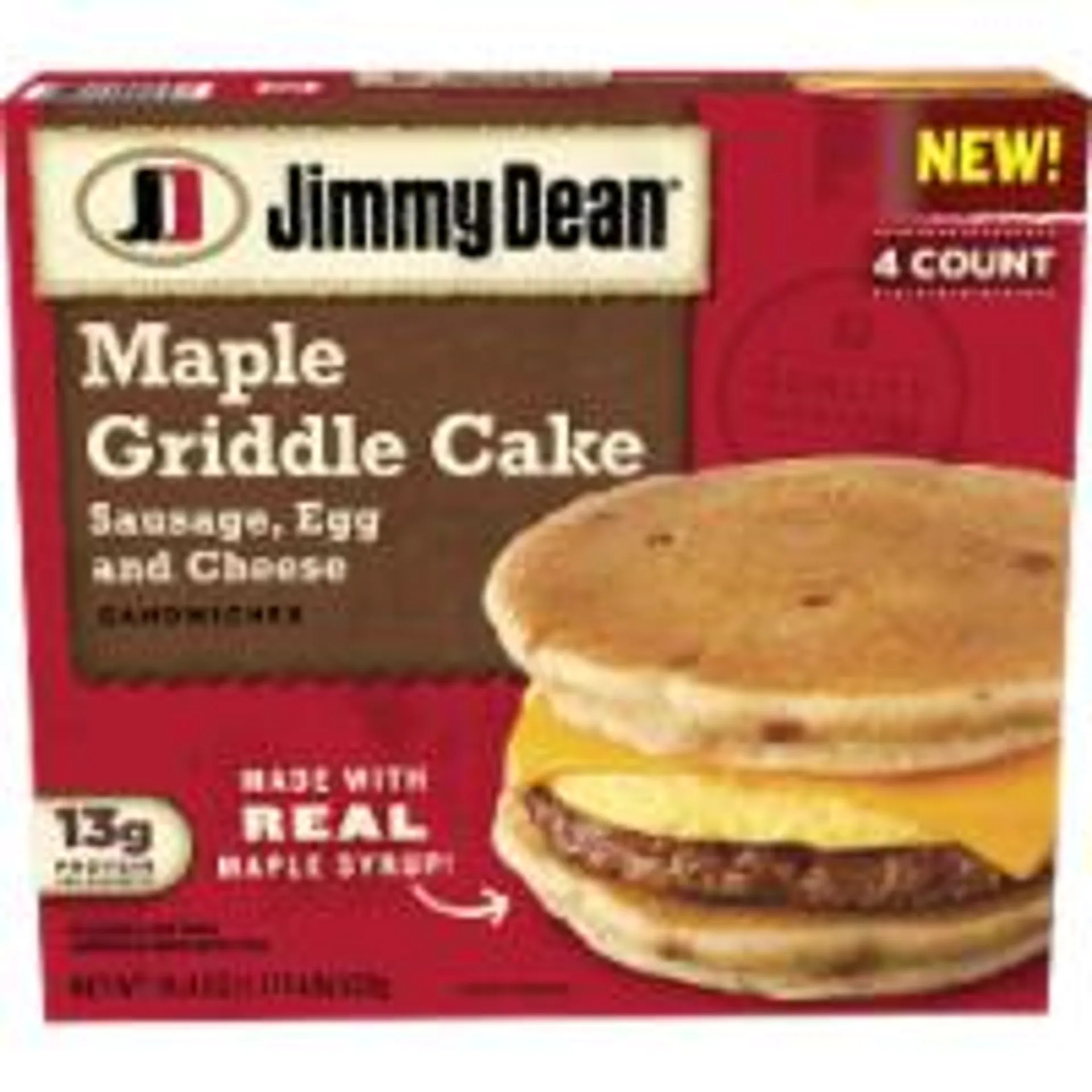 Jimmy Dean® Sausage, Egg, and Cheese Maple Griddle Cake Sandwiches