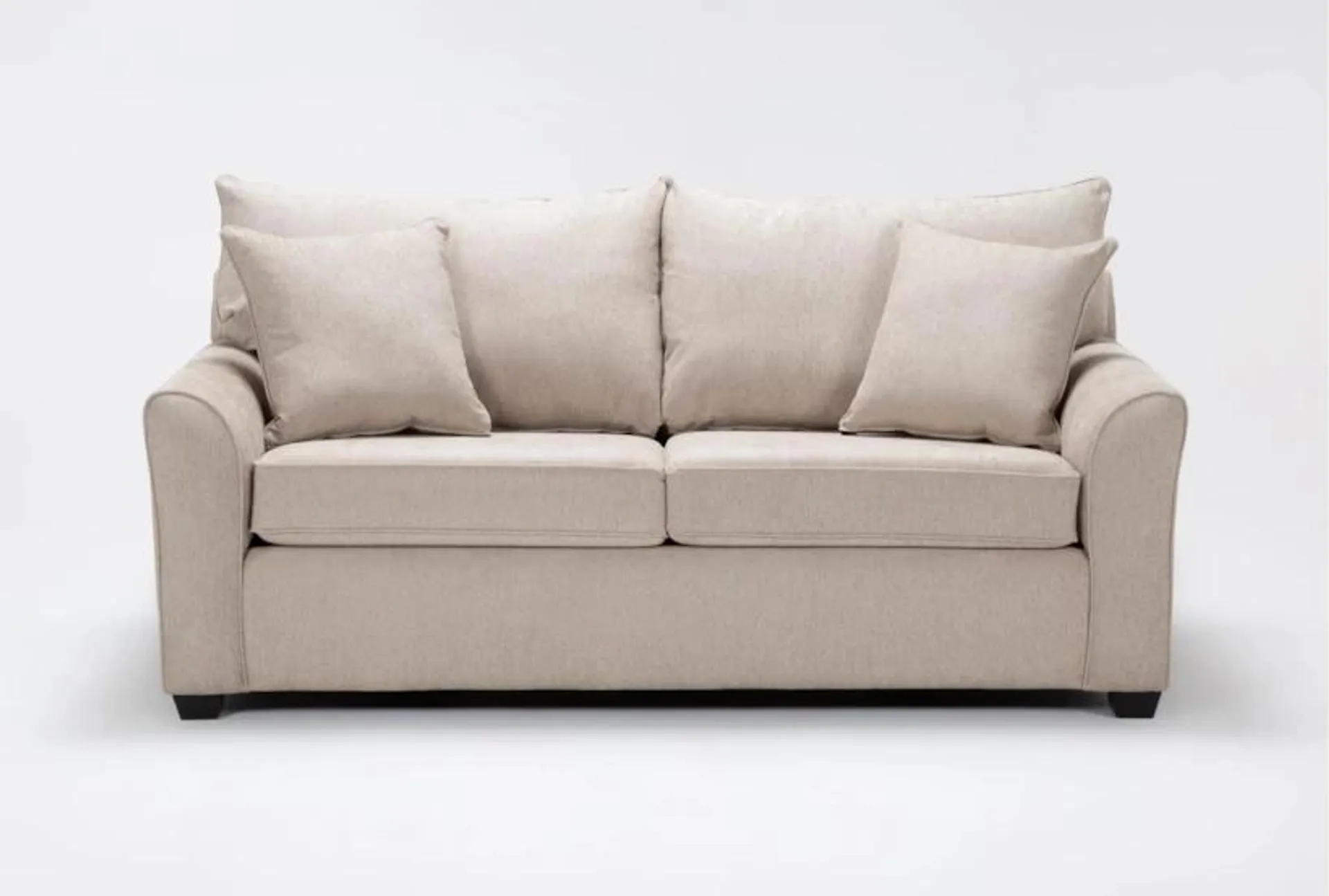 Jaylen II Sand Beige Fabric 78" Sofa | Loose Reversible Back
