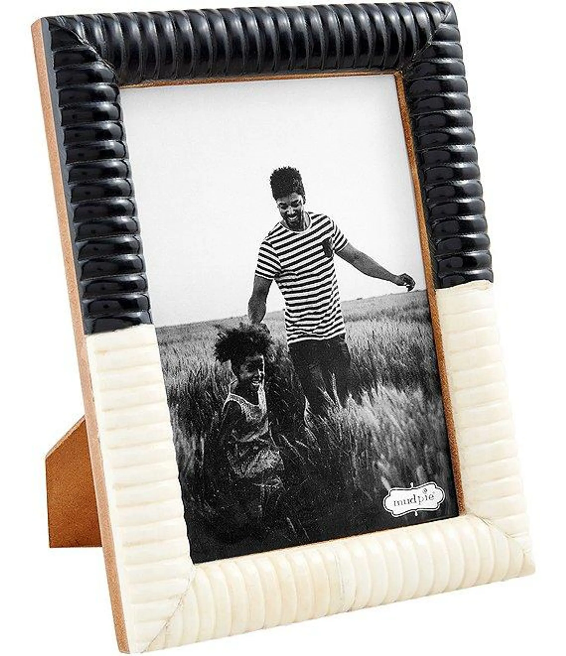 Large Ribbed Bone Colorblock Picture Frame