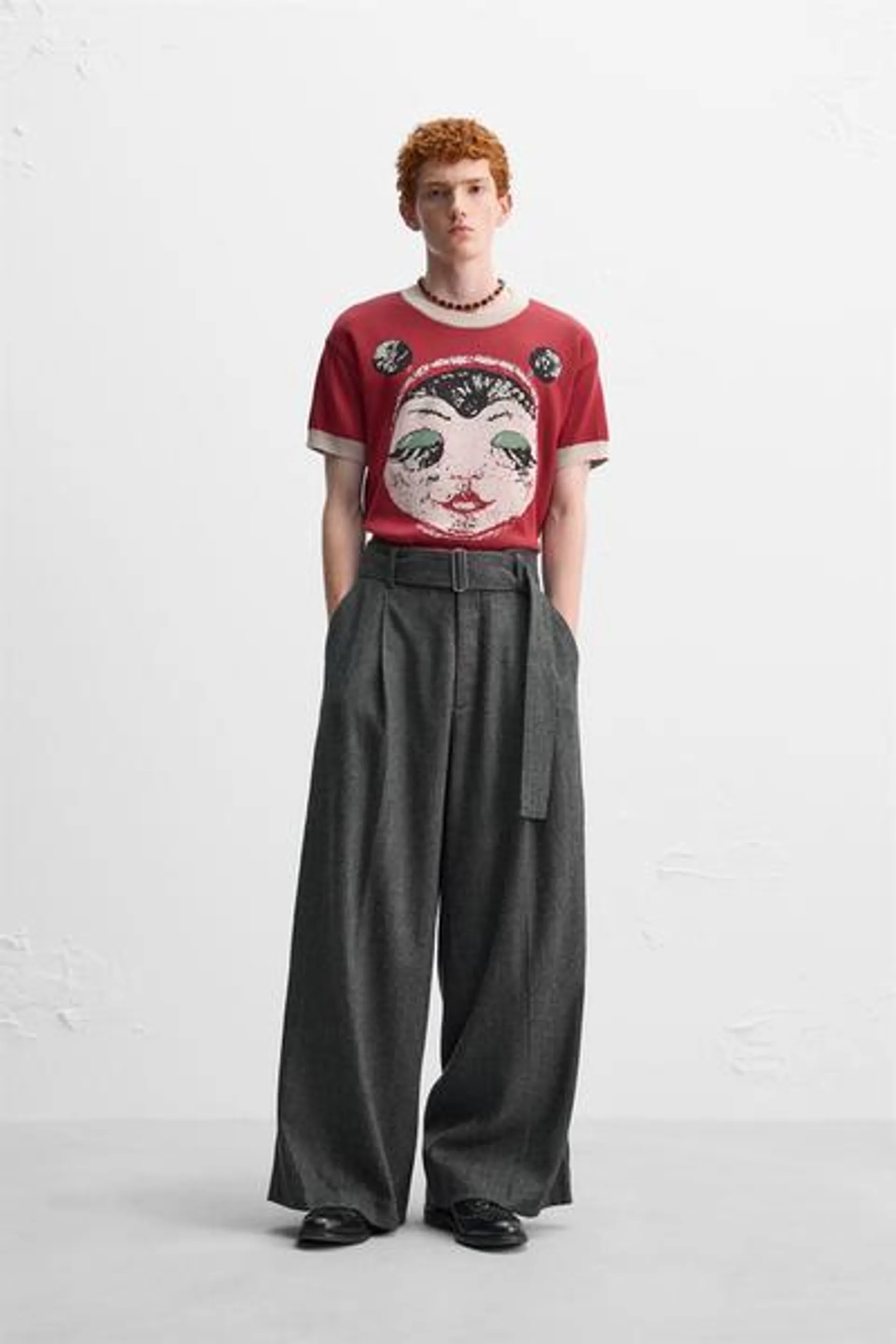 JACQUARD KNIT FACE T-SHIRT X HARRY LAMBERT