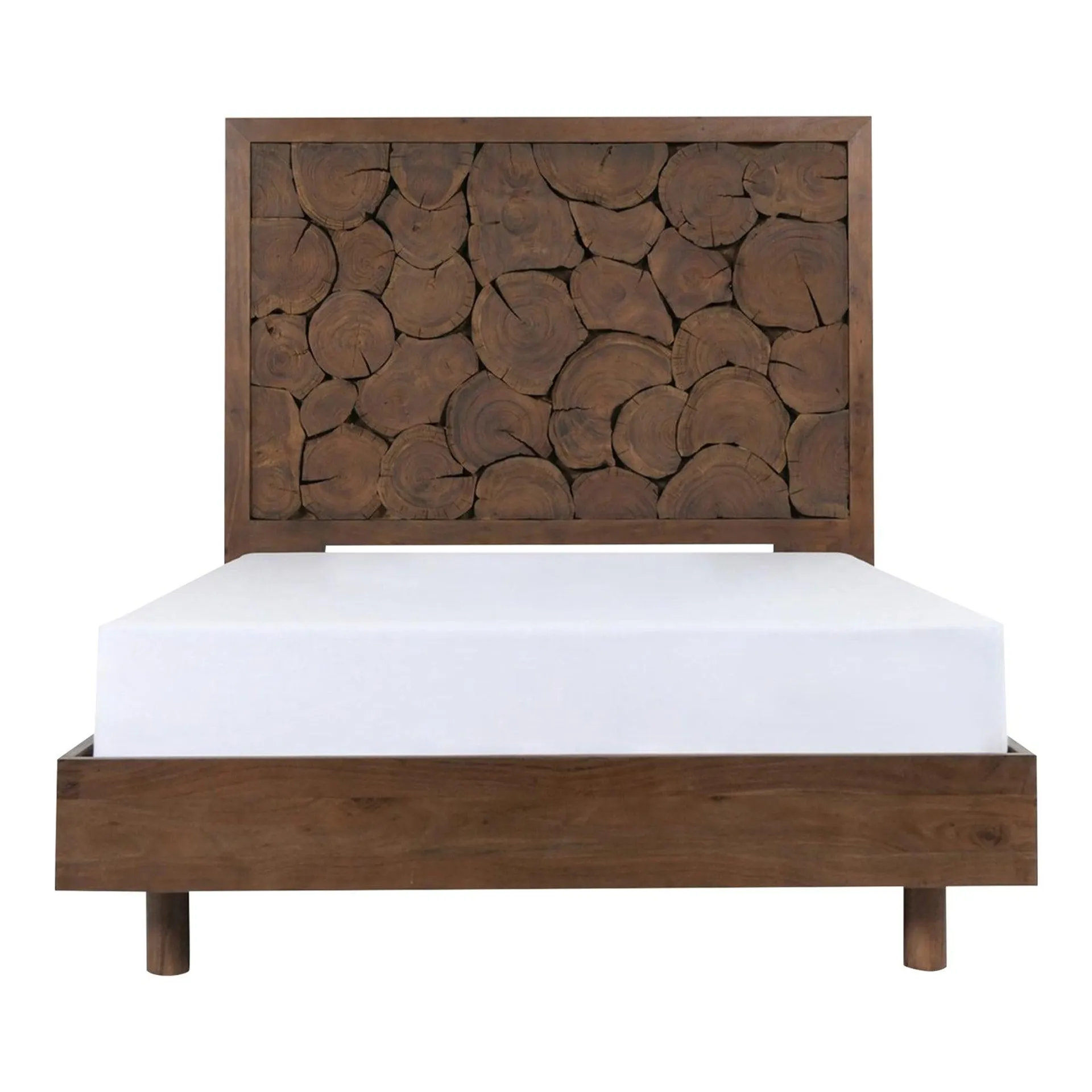 Rustic Modern Wood Slice Bed King