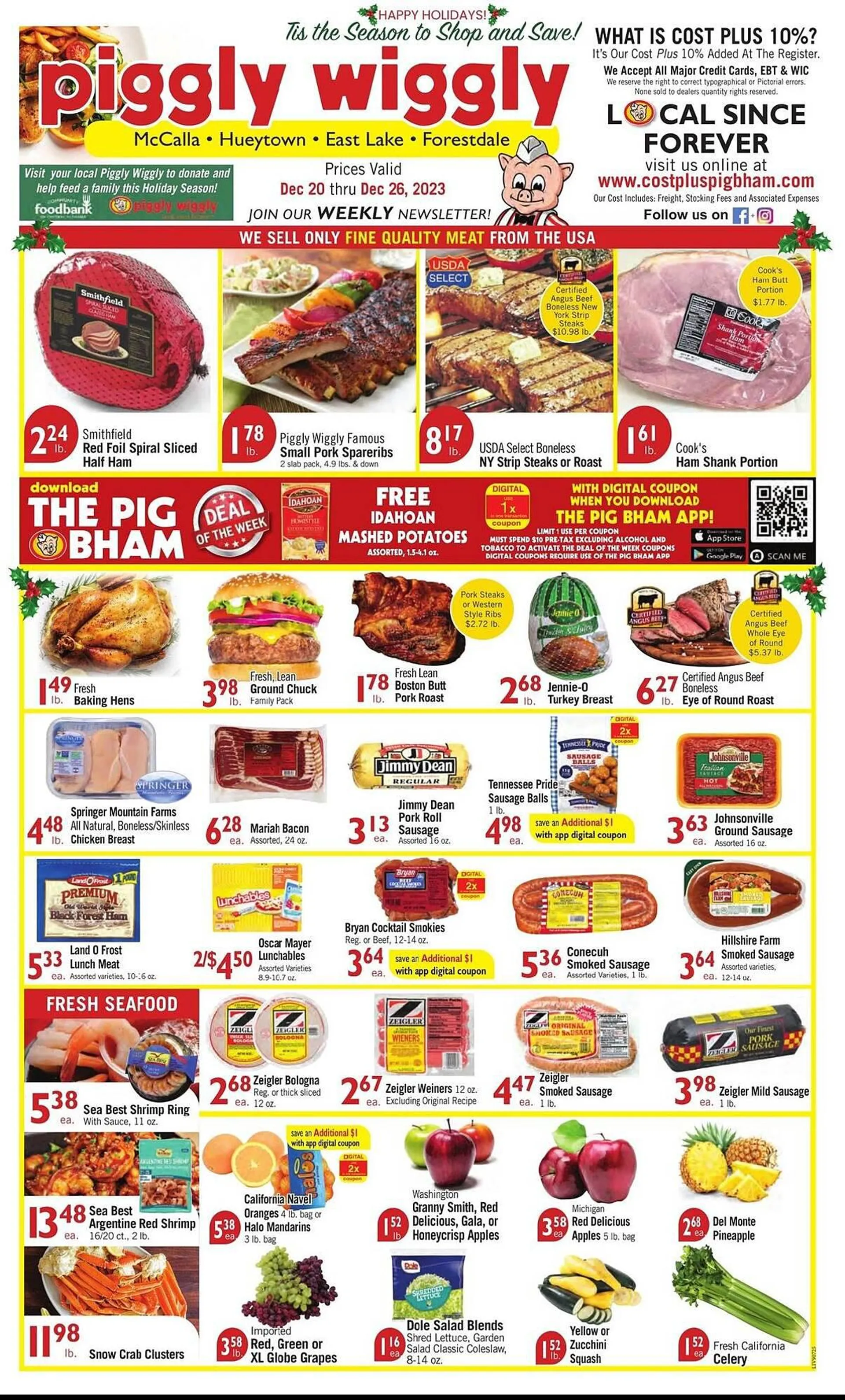 Weekly ad Piggly Wiggly Weekly Ad from December 20 to December 26 2023 - Page 1