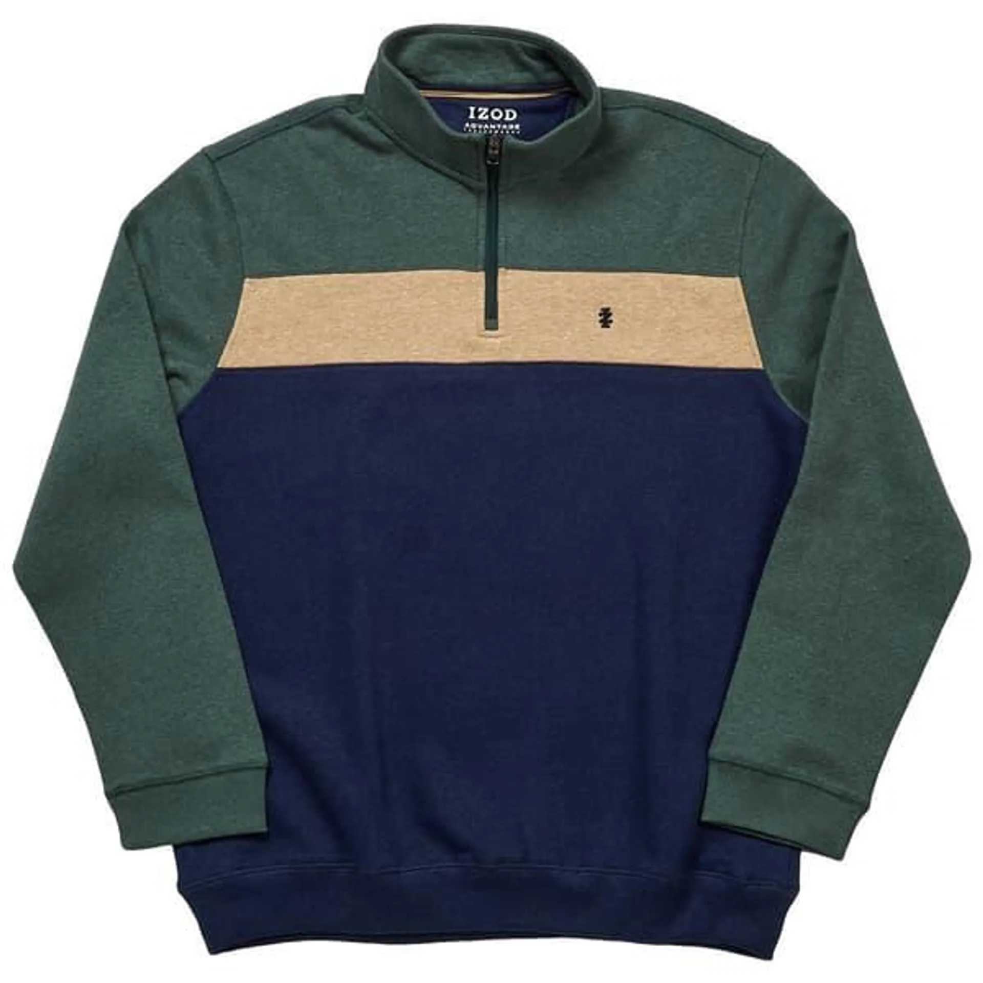 Mens IZOD® Color Block 1/4 Zip Pullover Sweater