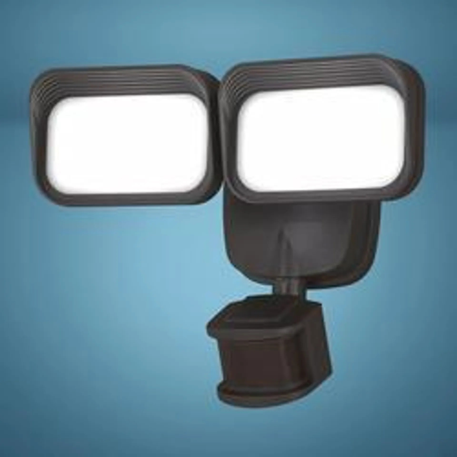 Patriot Lighting® Dualux Bronze LED Dual Head Motion Sensor Outdoor Security Flood Light