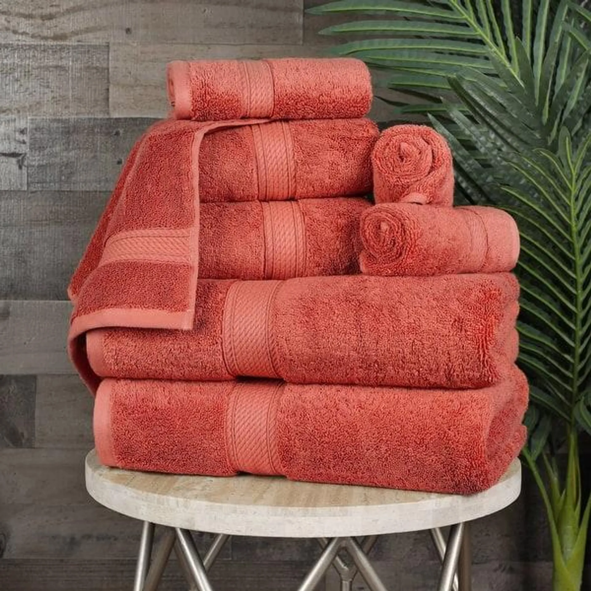 Superior Egyptian Cotton Pile Heavyweight 8-Piece Towel Set