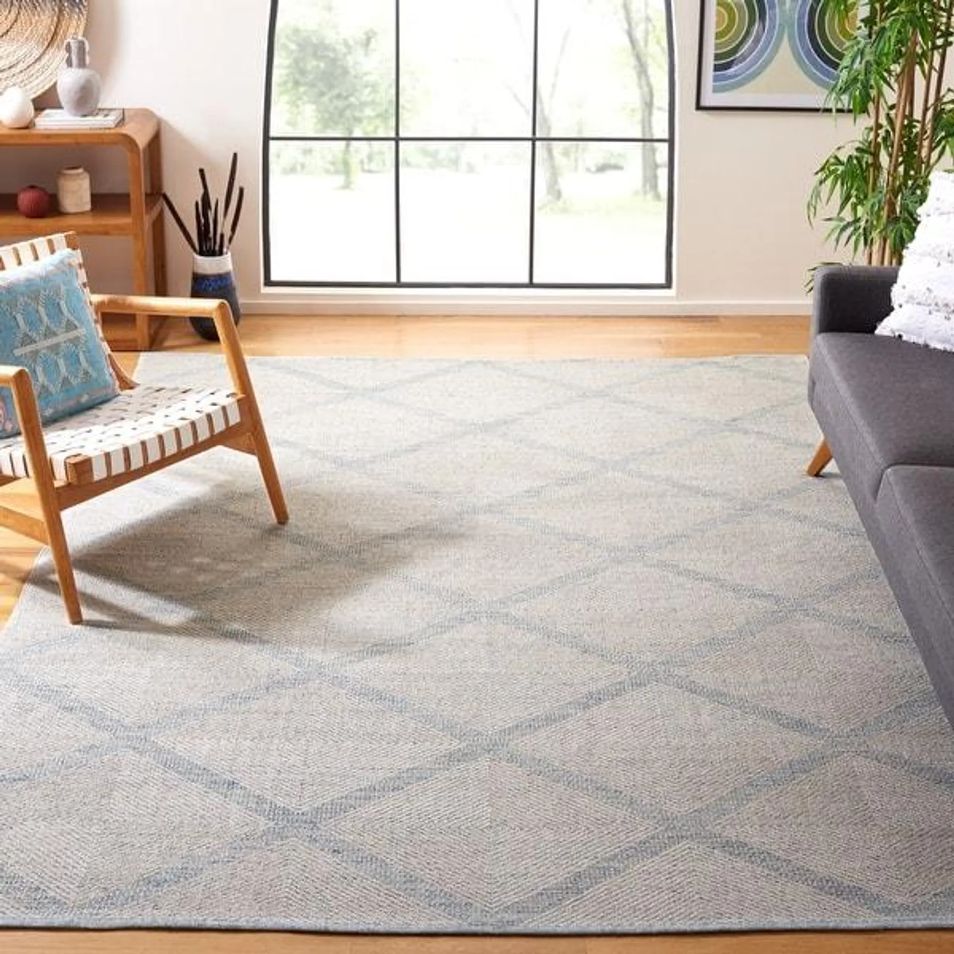 SAFAVIEH Handmade Flatweave Montauk Elsbe Trellis Cotton Rug