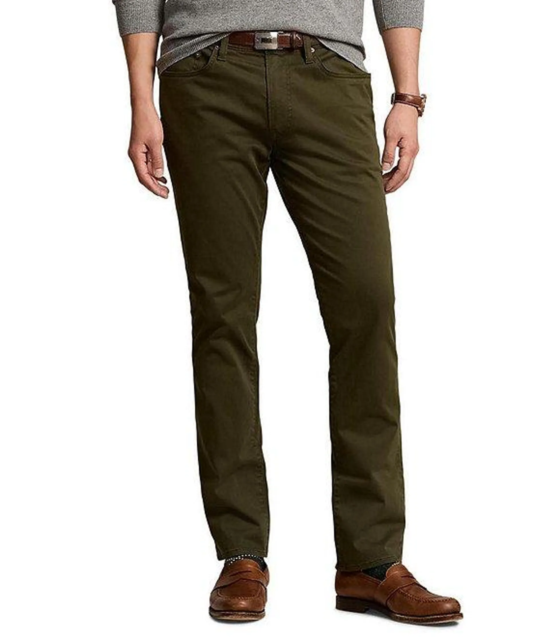 Varick Slim Fit Sateen Stretch Pants