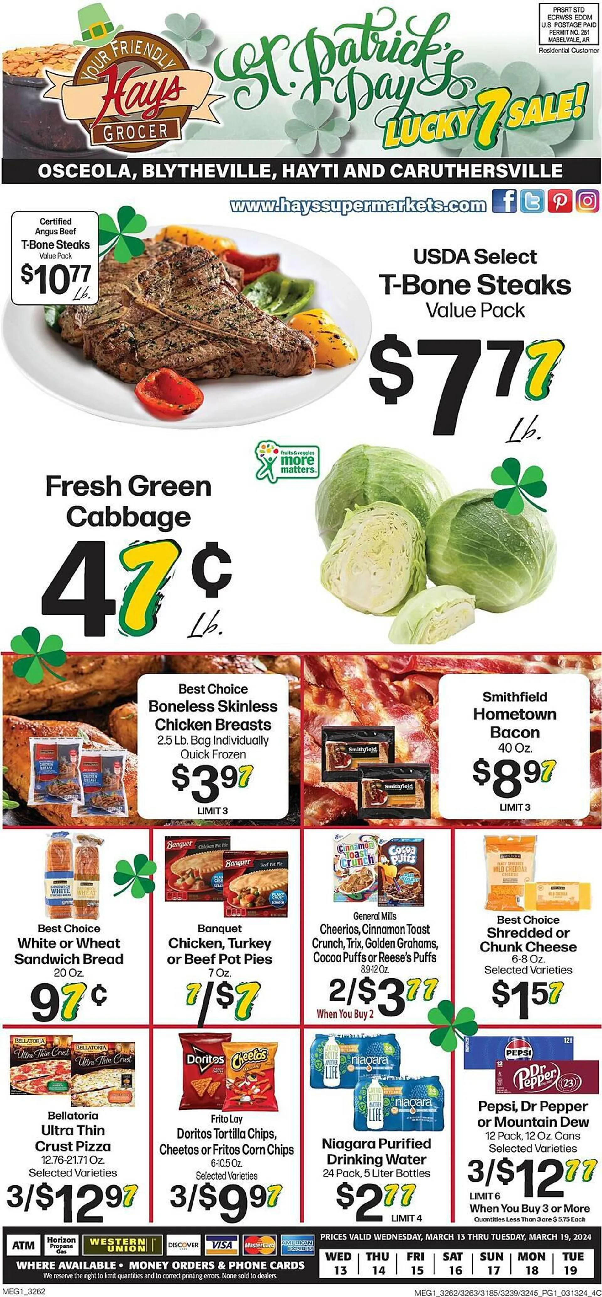 Weekly ad Hays Supermarket Weekly Ad from March 13 to March 19 2024 - Page 1