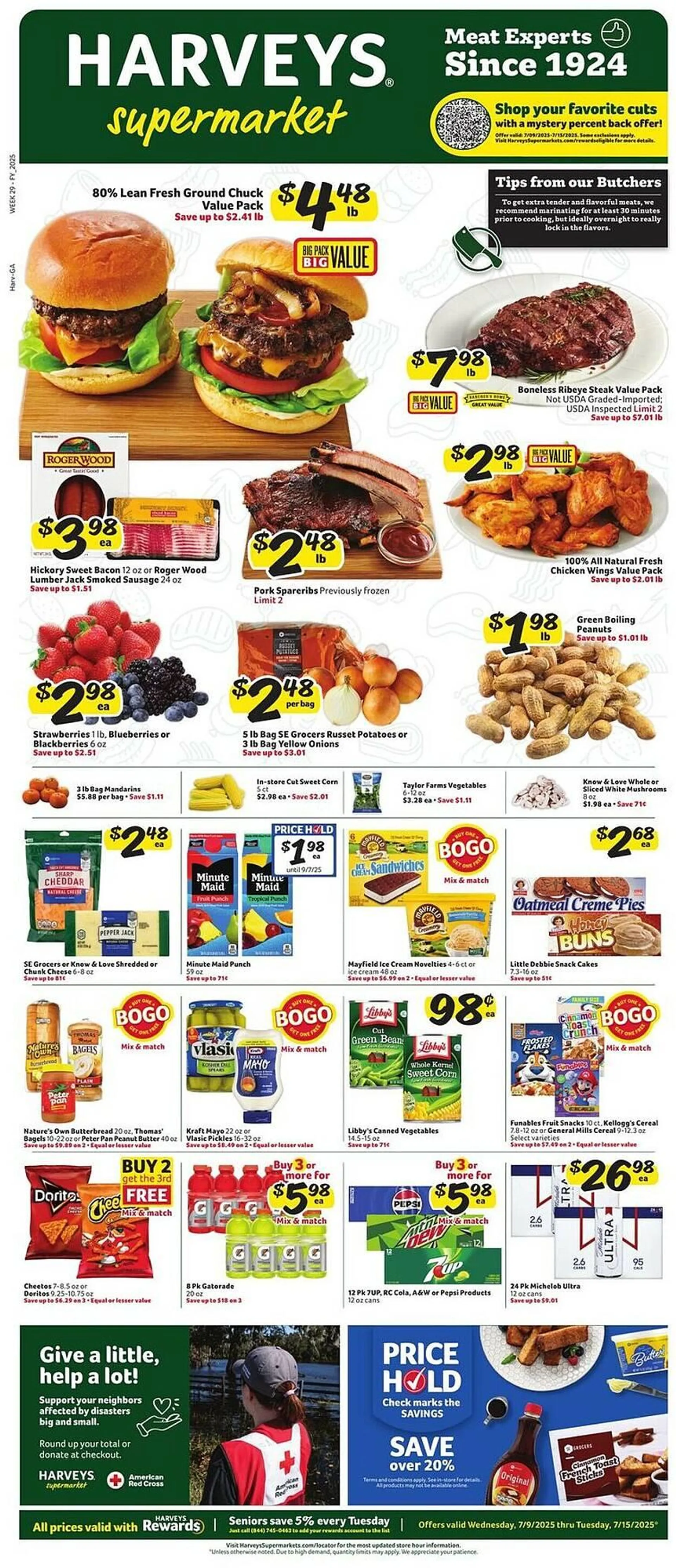 Weekly ad Harveys Supermarkets Weekly Ad from July 9 to July 15 2025 - Page 1