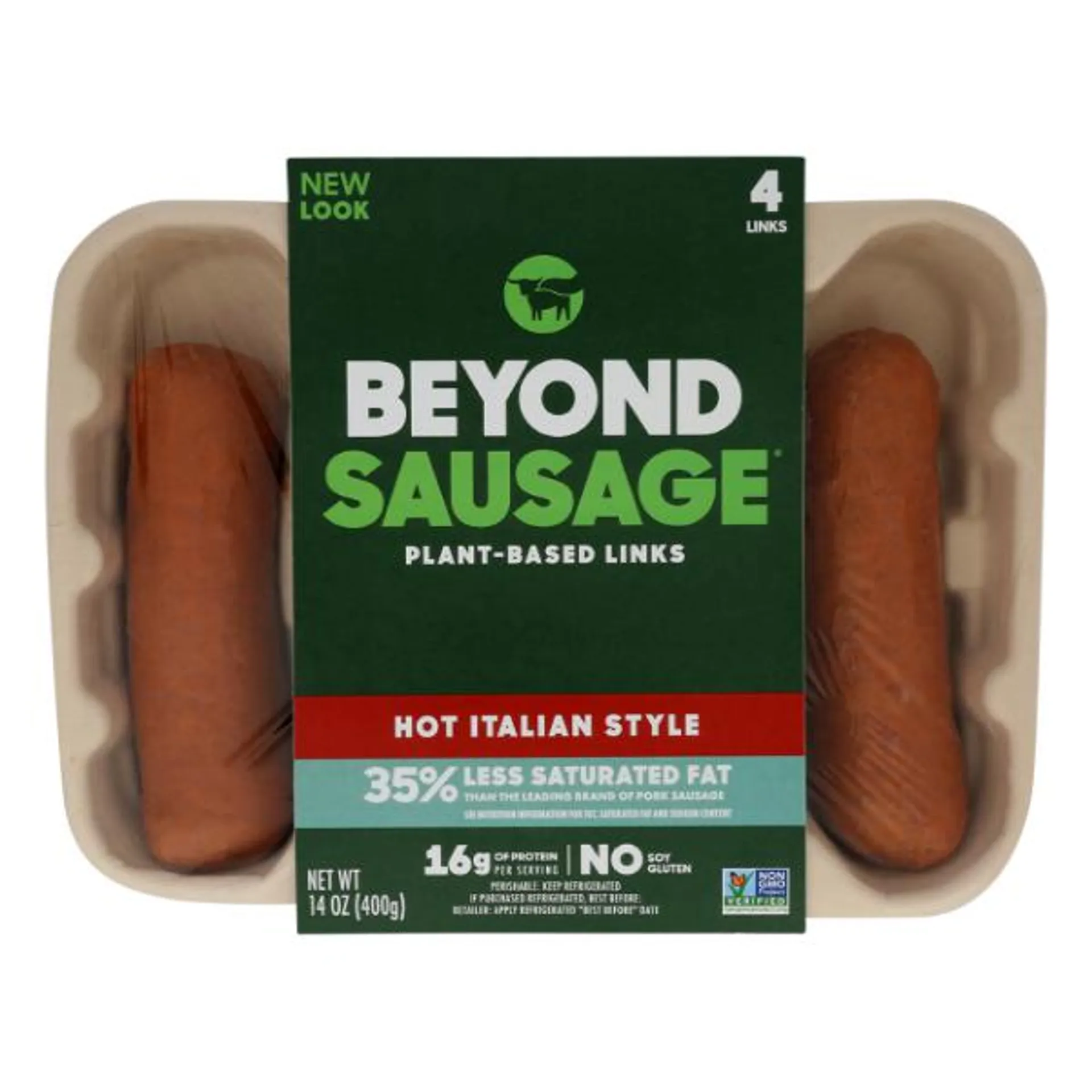 Beyond Meat Beyond Sausage Hot Italian Style Plant-based Sausages - 14 Ounce