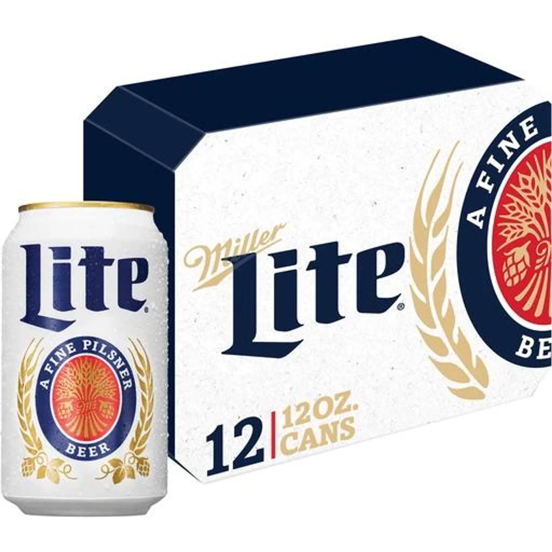 Miller Lite Beer, 12 pack cans