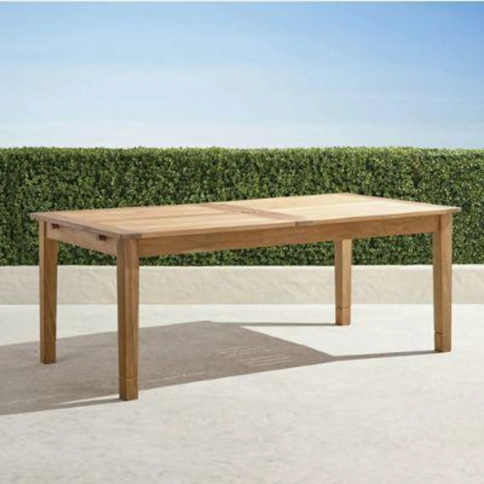 Classic Teak Expandable Dining Table in Natural Finish