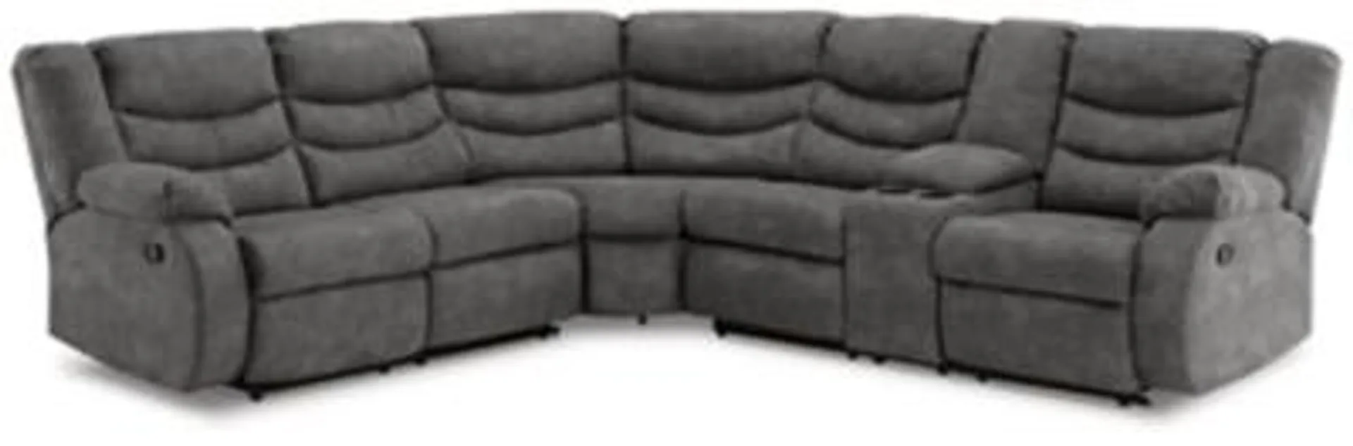 Partymate 2-Piece Manual Reclining Sectional with Console