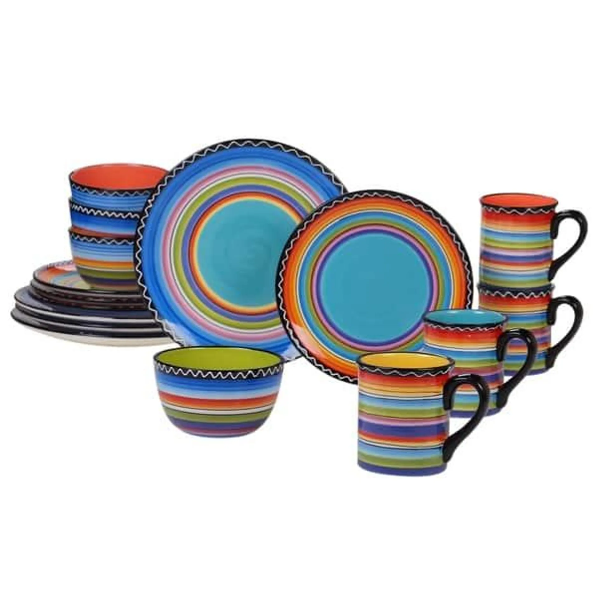 Certified International Tequila Sunrise 16-piece Dinnerware Set