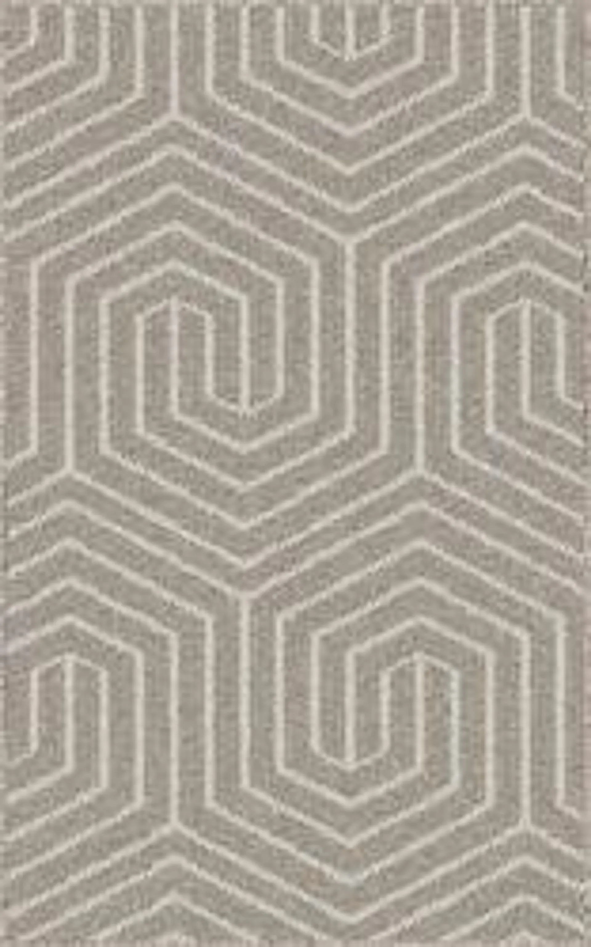 U-Carpet Hex Beige Shore 20.5" x 30" Accent Rug