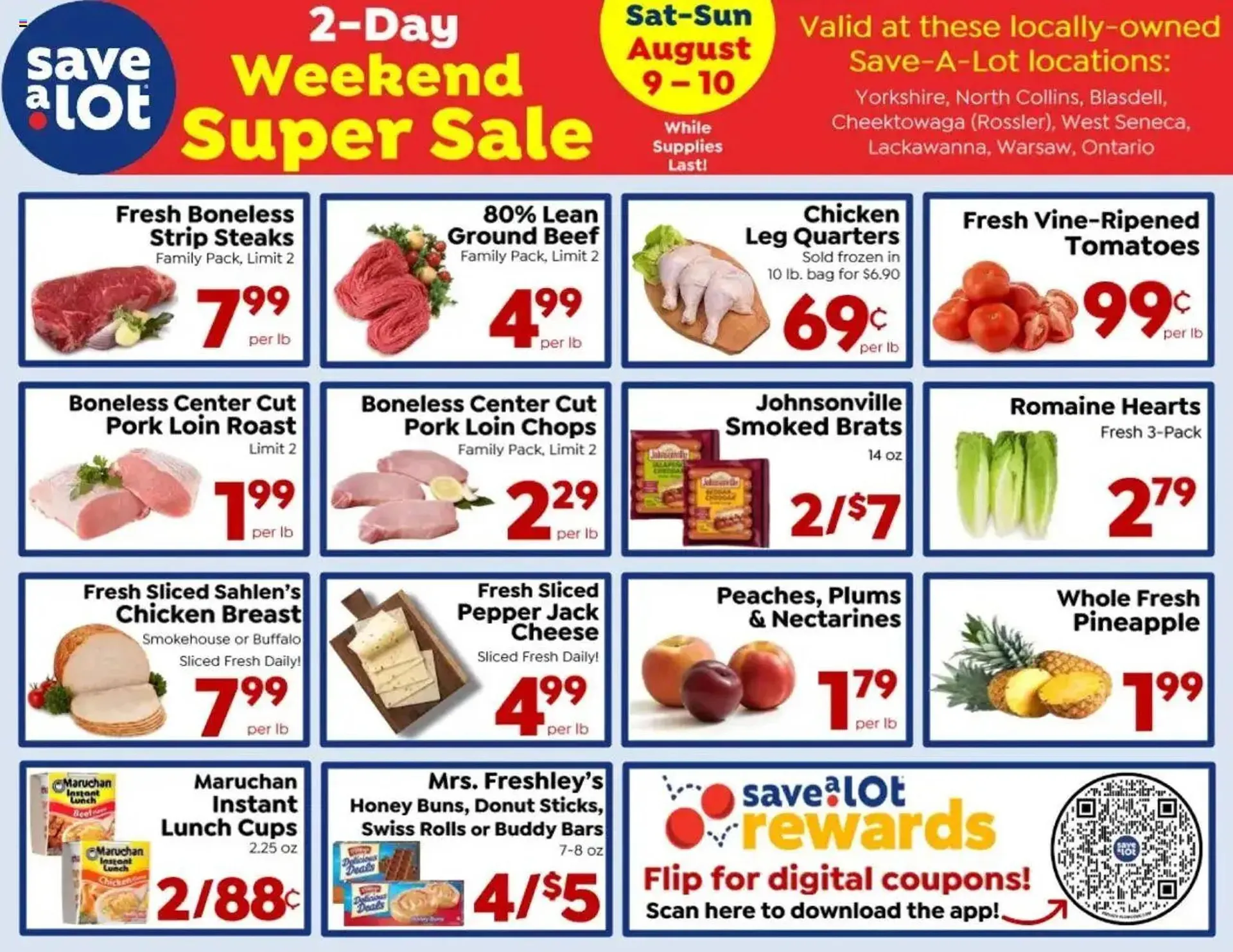 Weekly ad Save a Lot Weekly Ad from August 9 to August 10 2025 - Page 1
