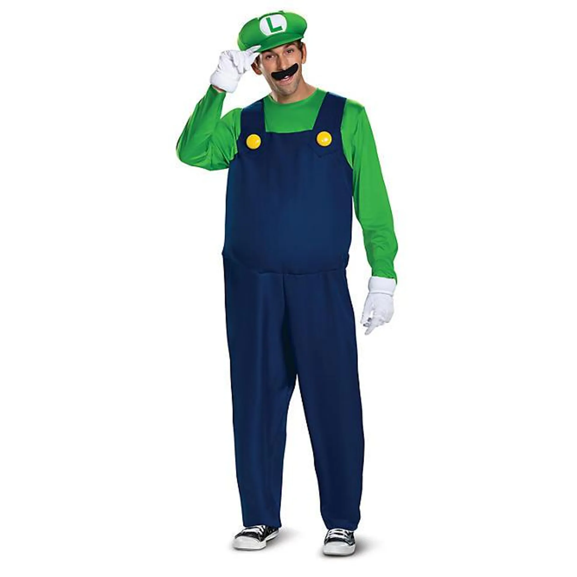 Luigi Deluxe Halloween Adult Costume (Assorted Sizes)