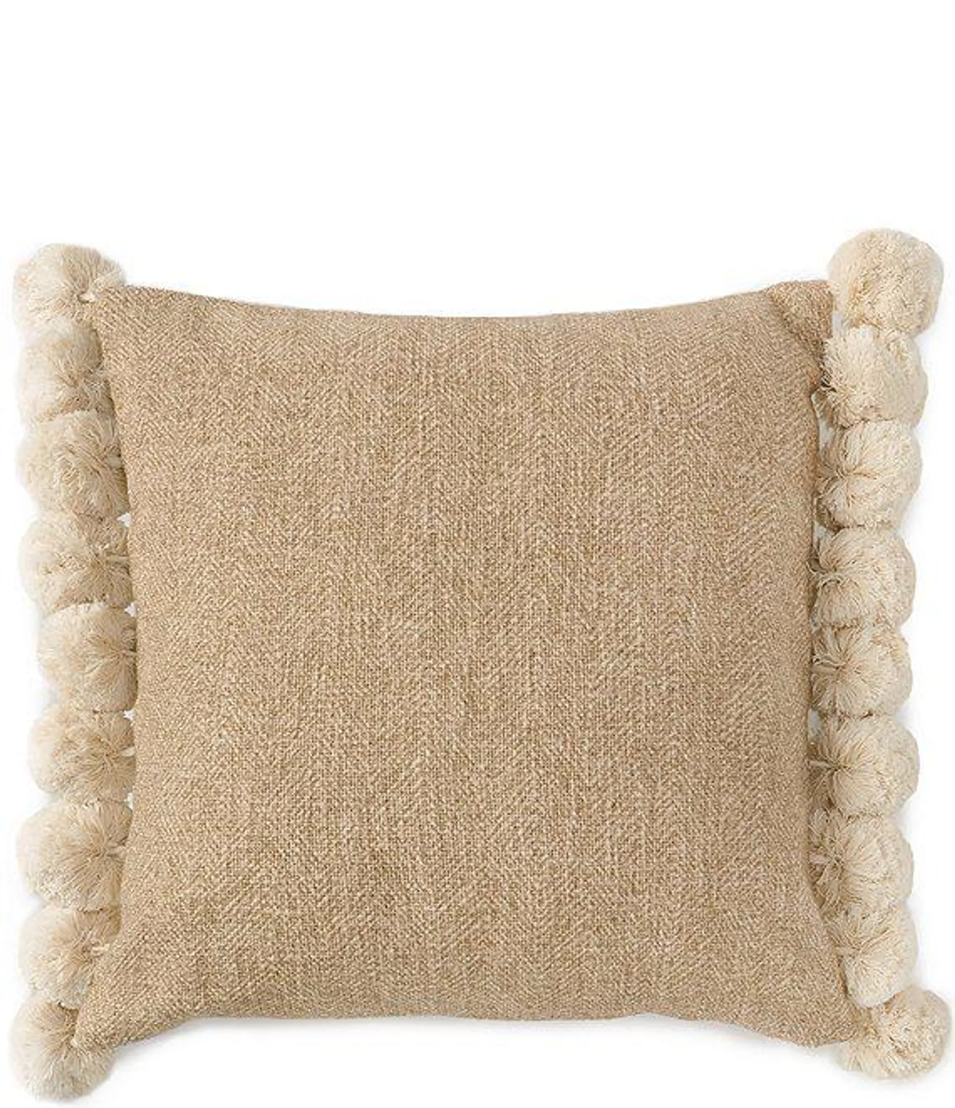 Simplicity Collection Pom Pom Trimmed Pillow