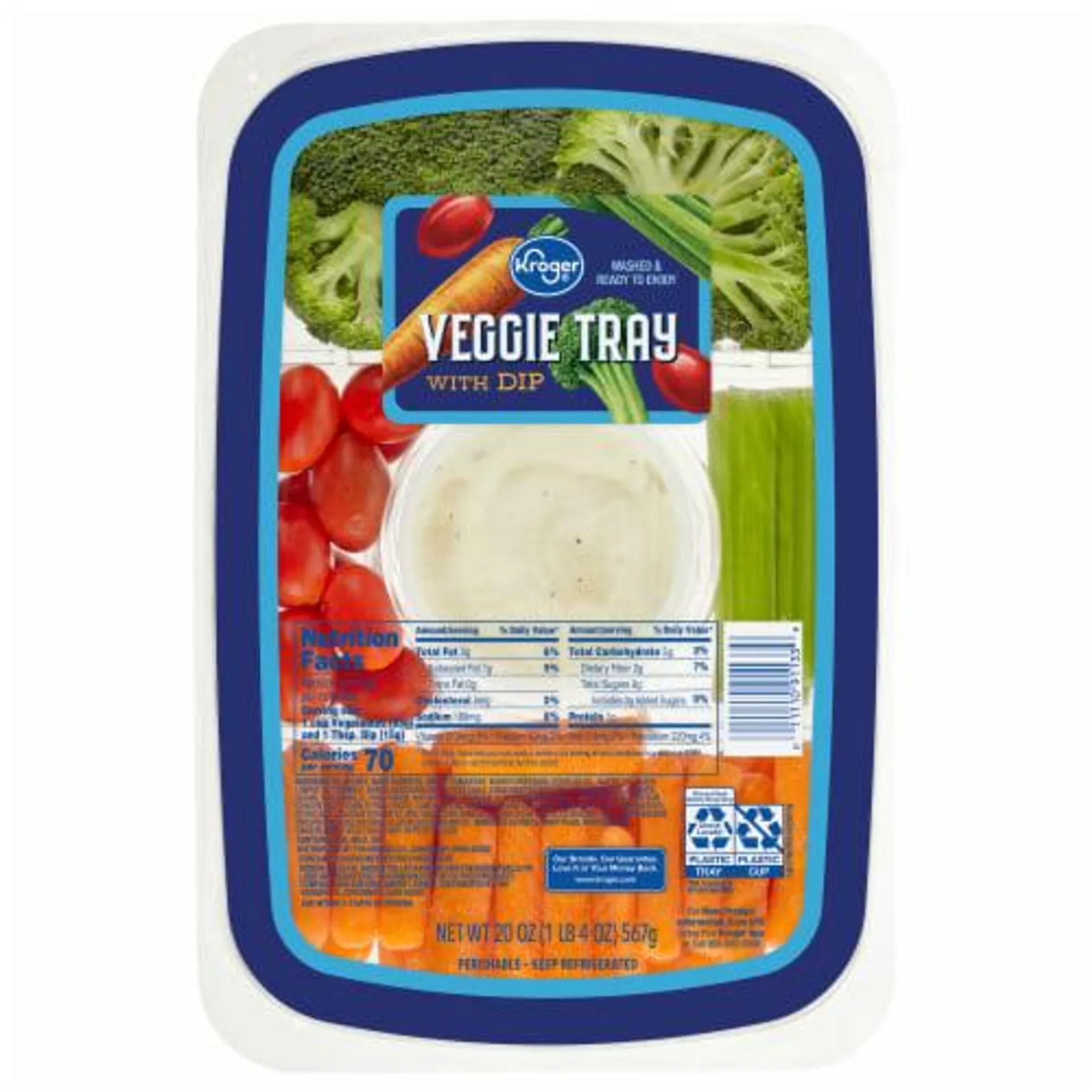 Kroger Veggie Tray with Dip