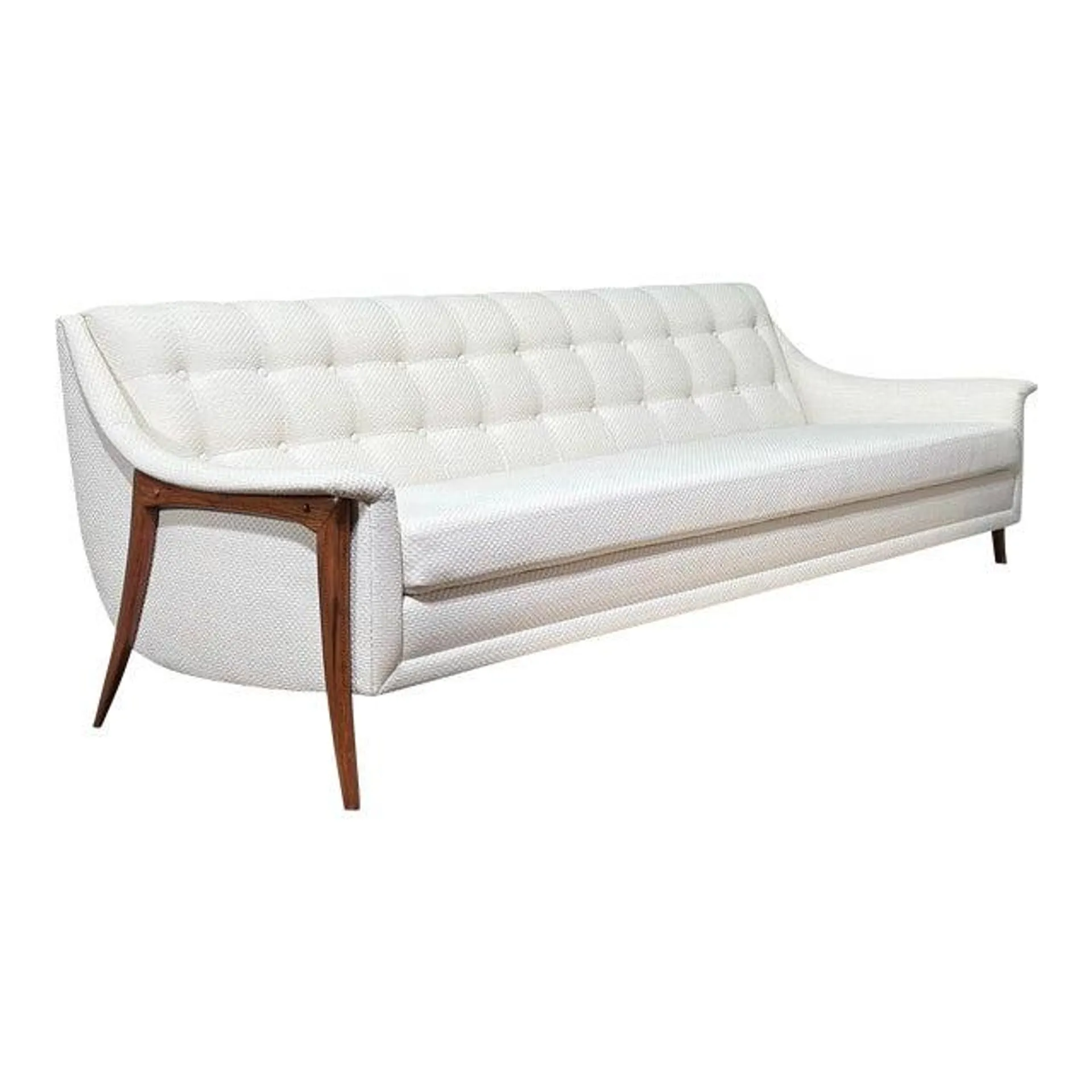 Restored Vintage Kroehler Avant Sofa Adrian Pearsall Style Gondola Sofa