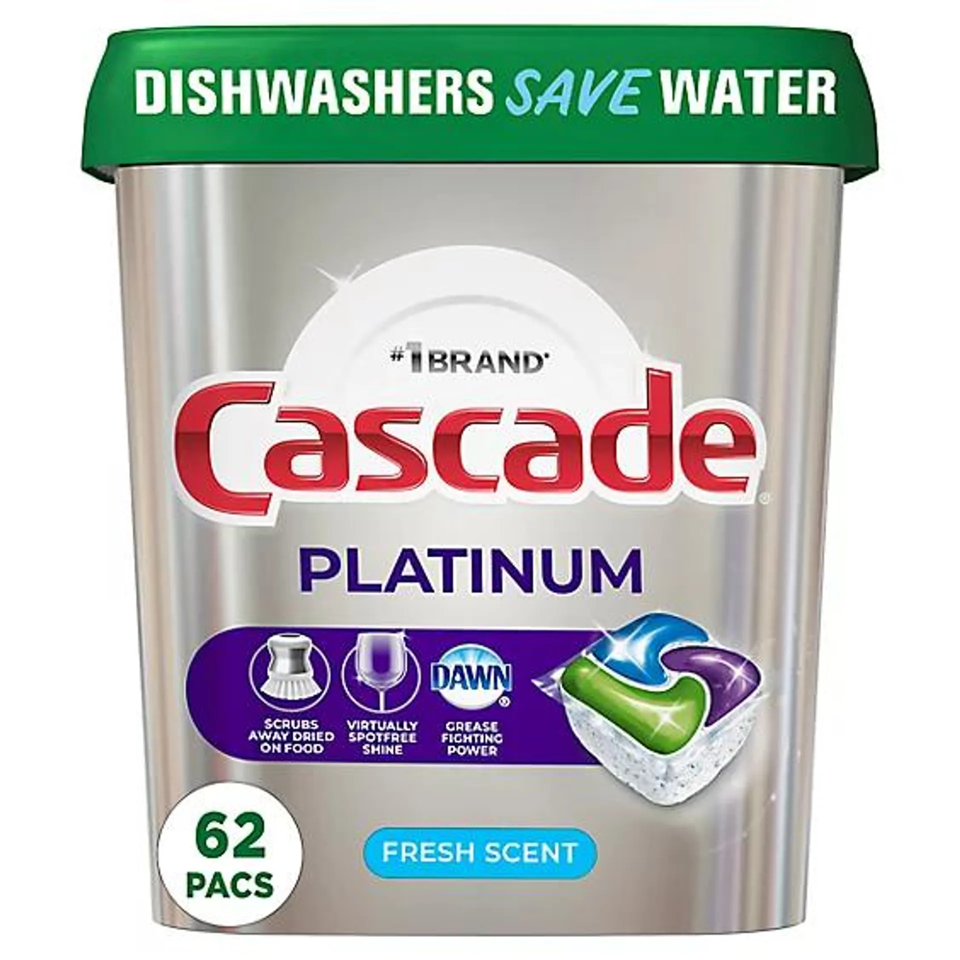 Cascade Platinum Dishwasher Po... esh Scent - 62 Count