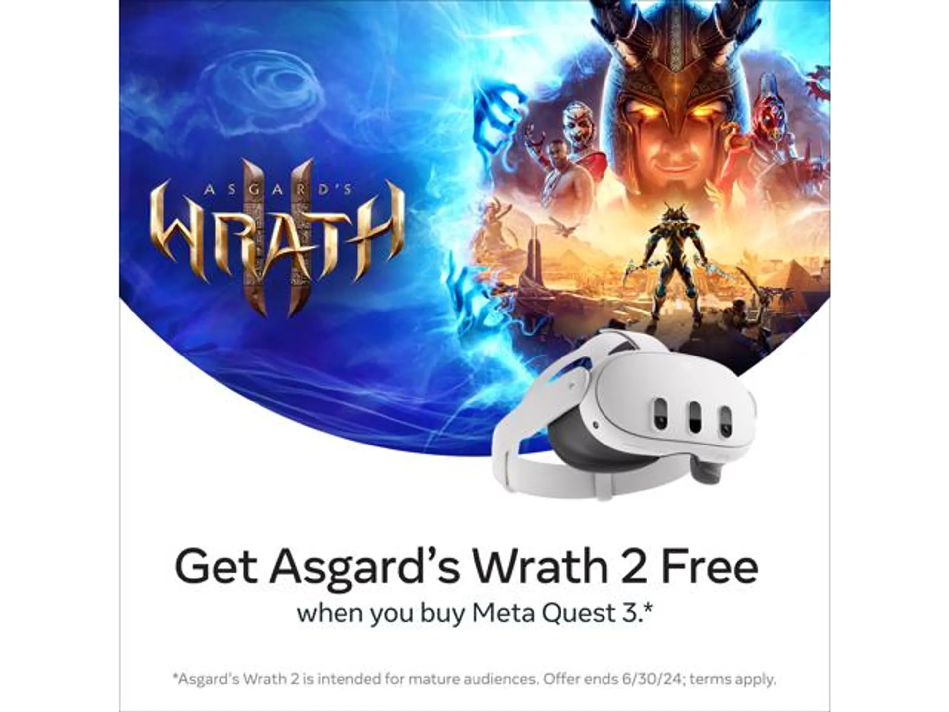 Meta Quest 3 128GB — Breakthrough Mixed Reality — Powerful Performance — Asgard’s Wrath 2 Bundle - White