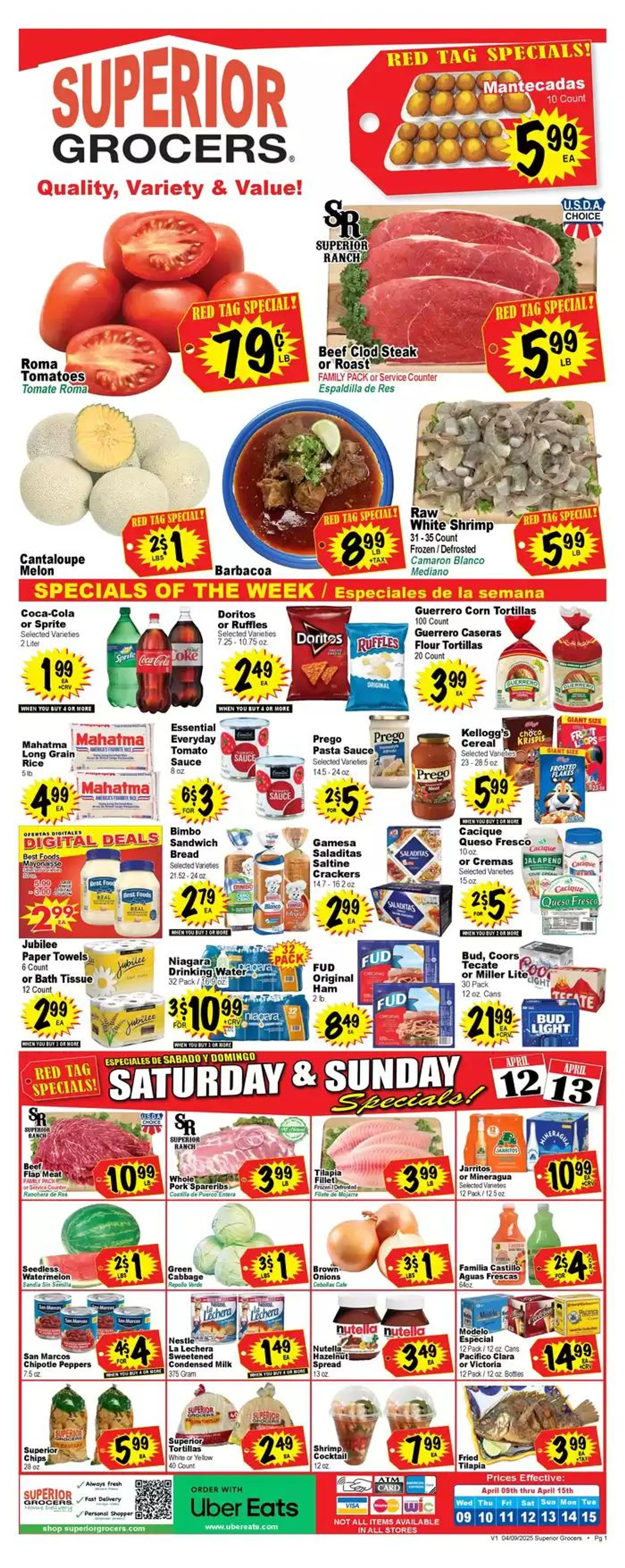 Weekly specials Superior Grocers - 1