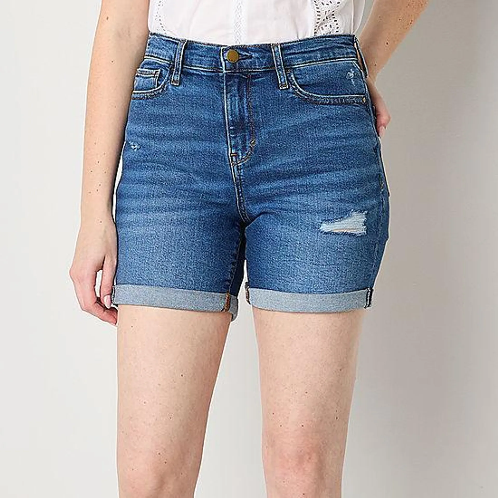 a.n.a Womens High Rise 5" Denim Short