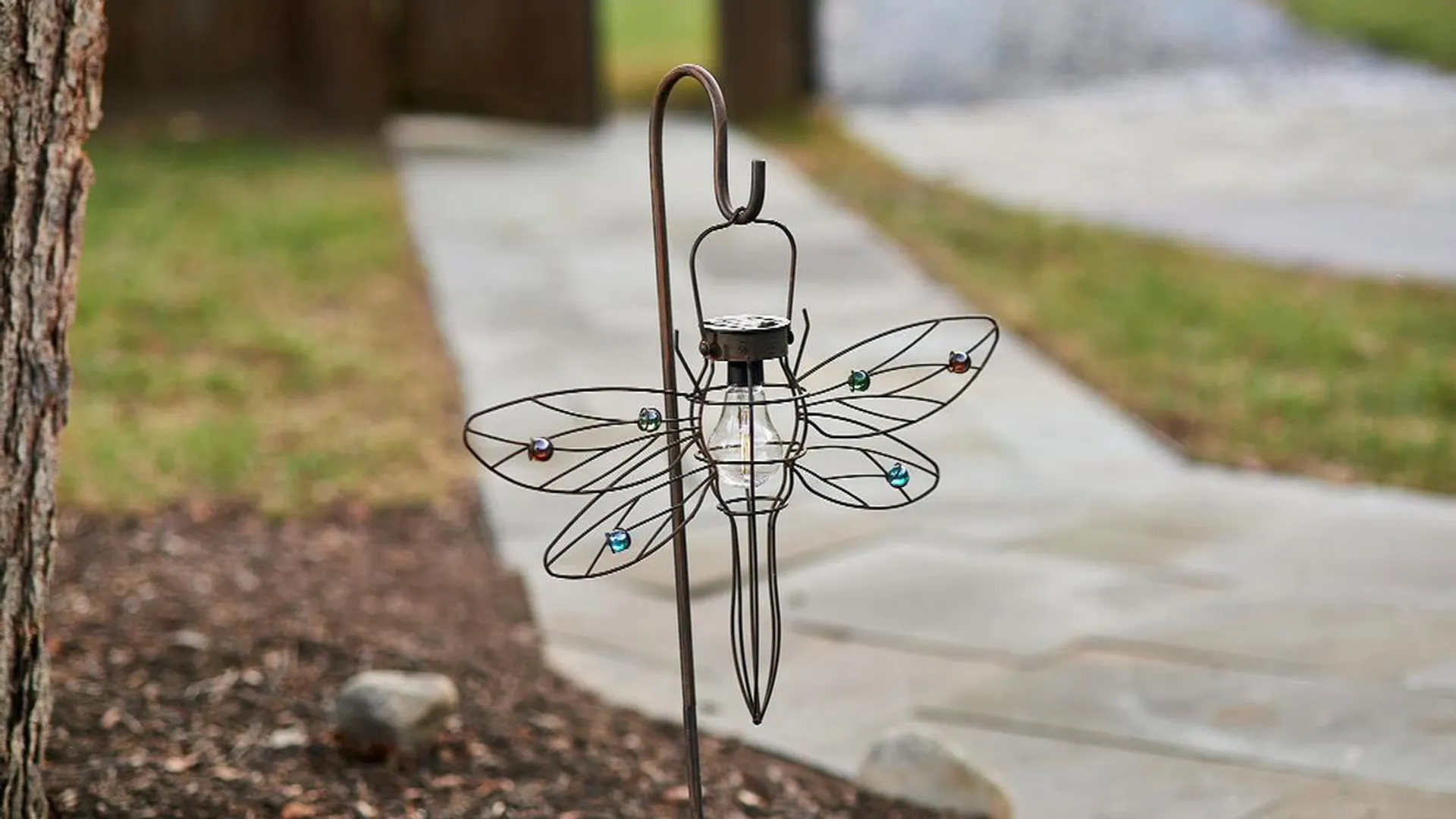 Lightscapes Jeweled Critter Solar Light with Shepherd's Hook