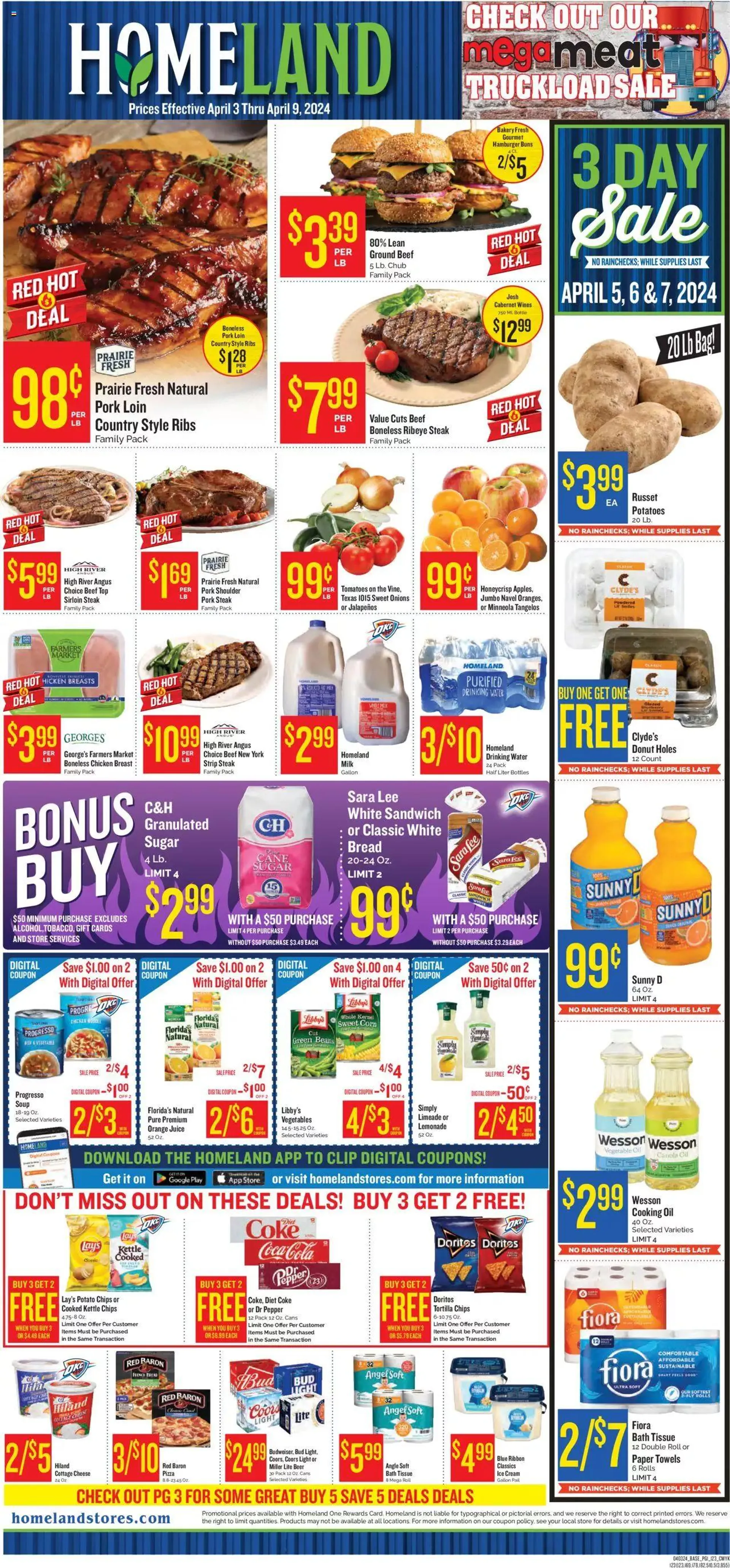 Weekly ad Homeland - Weekly Ad from April 3 to April 9 2024 - Page 1