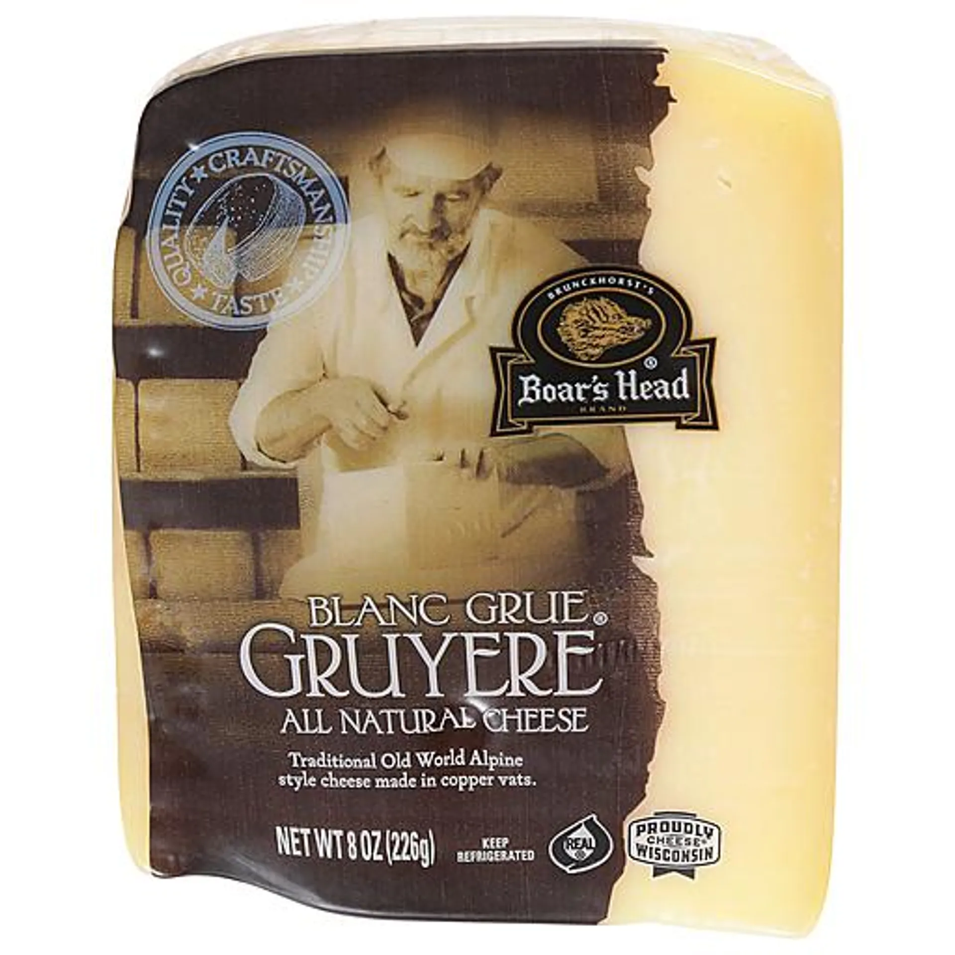 Boar's Head Blanc Grue Gruyere Cheese 8 oz