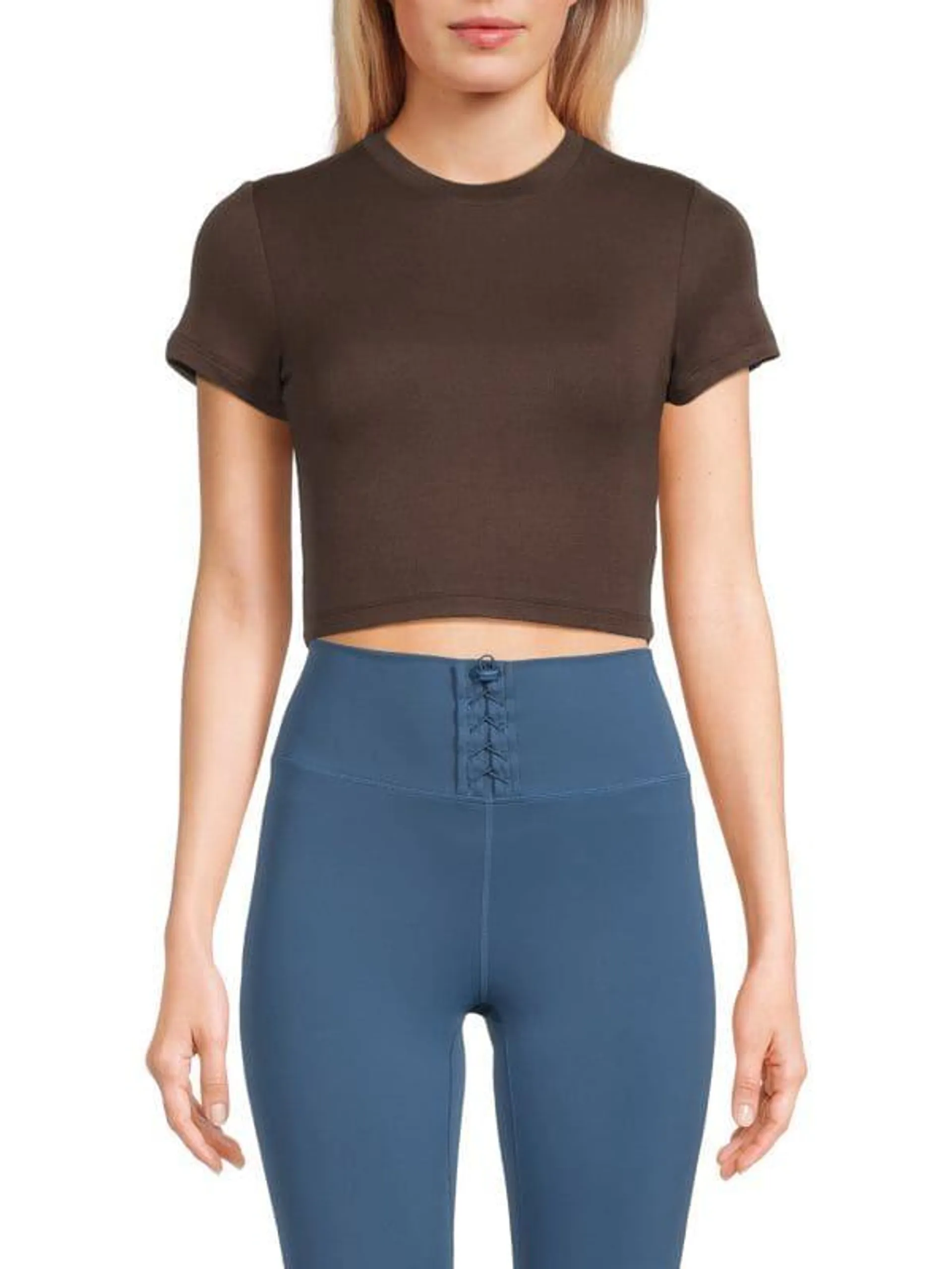 Heathered Slim Fit Crop Top