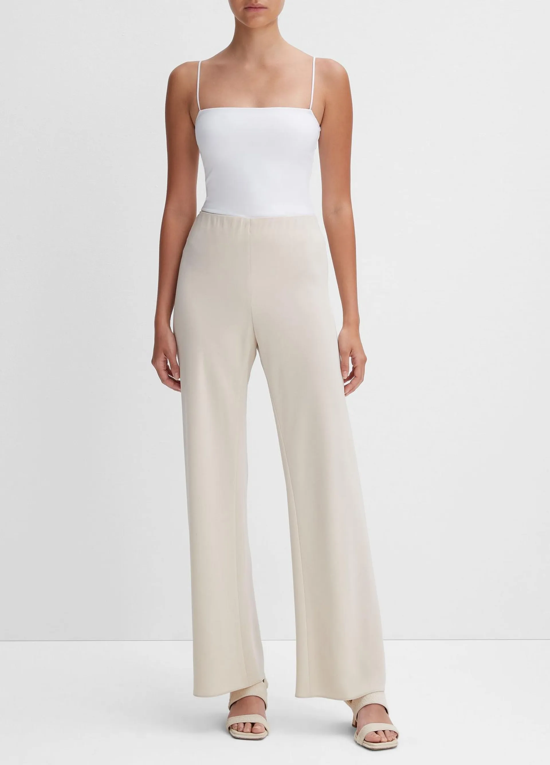 High-Waist Crepe Bias Pant