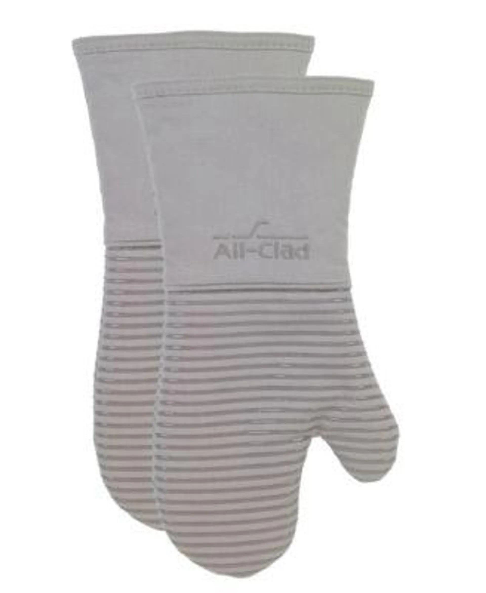 Ribbed Silicone Cotton Twill Oven Mitt, Set of 2