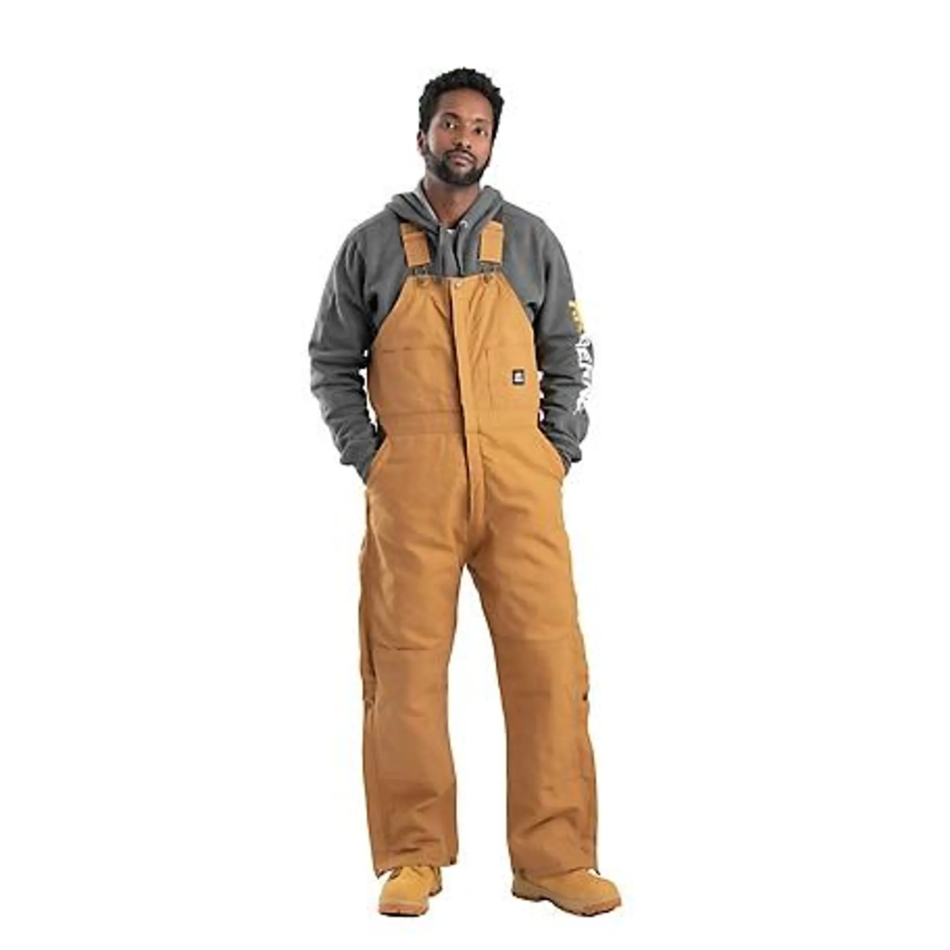 Berne Men's Quilt-Lined Duck Insulated Bib Overalls