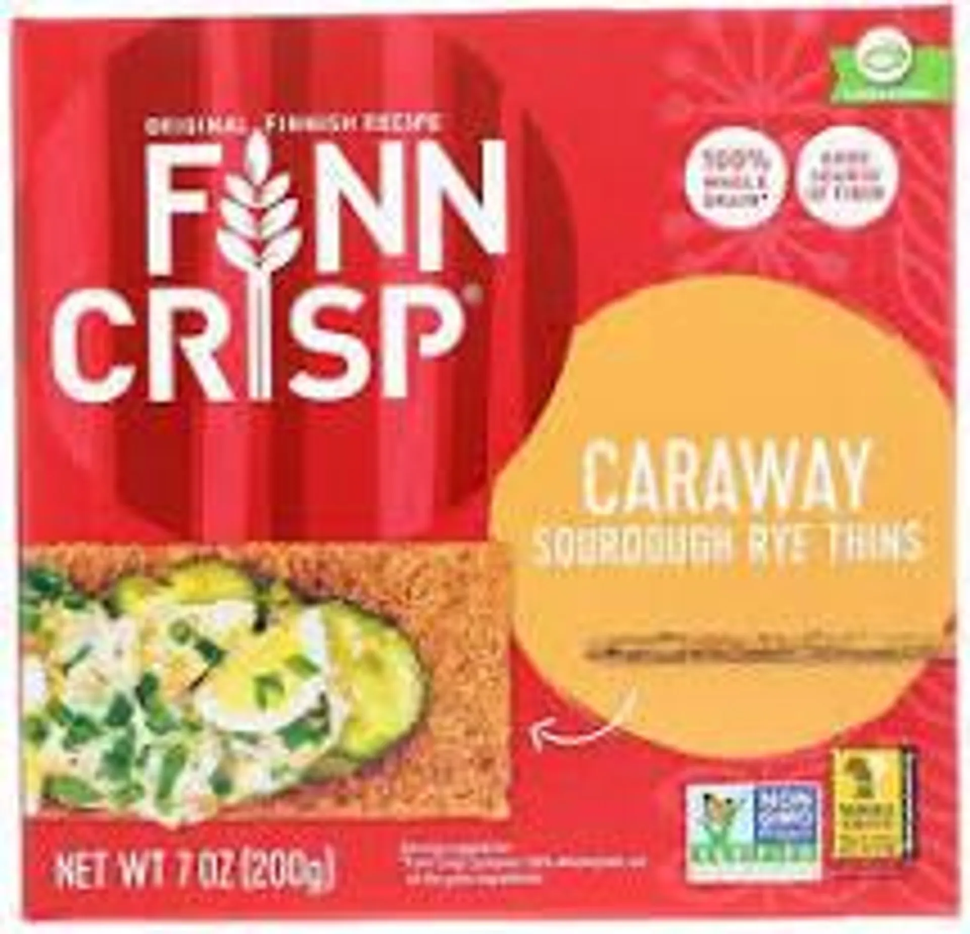 Finn Crisp - Caraway Sourdough Rye Thin Crispbread 7Oz