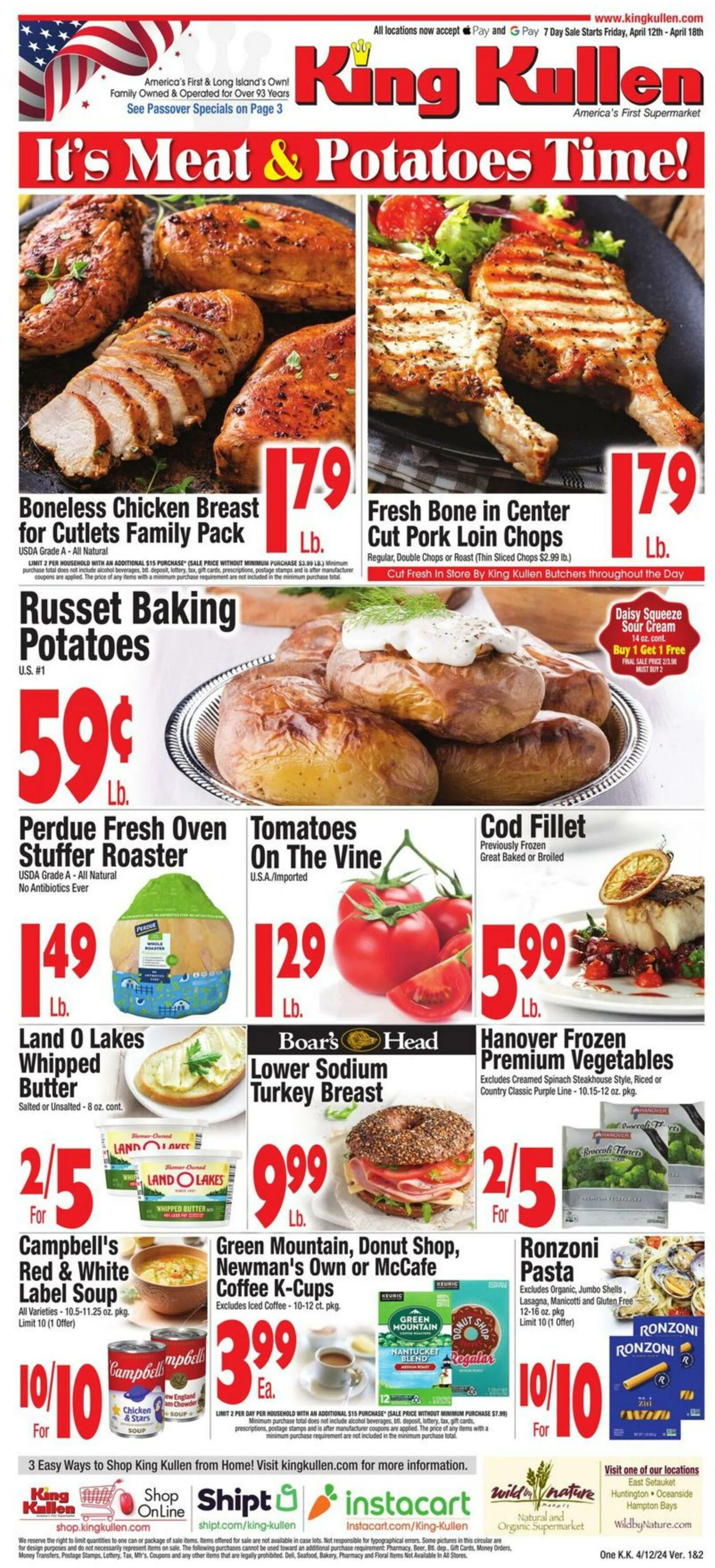 Weekly ad King Kullen Current weekly ad from April 12 to April 18 2024 - Page 1
