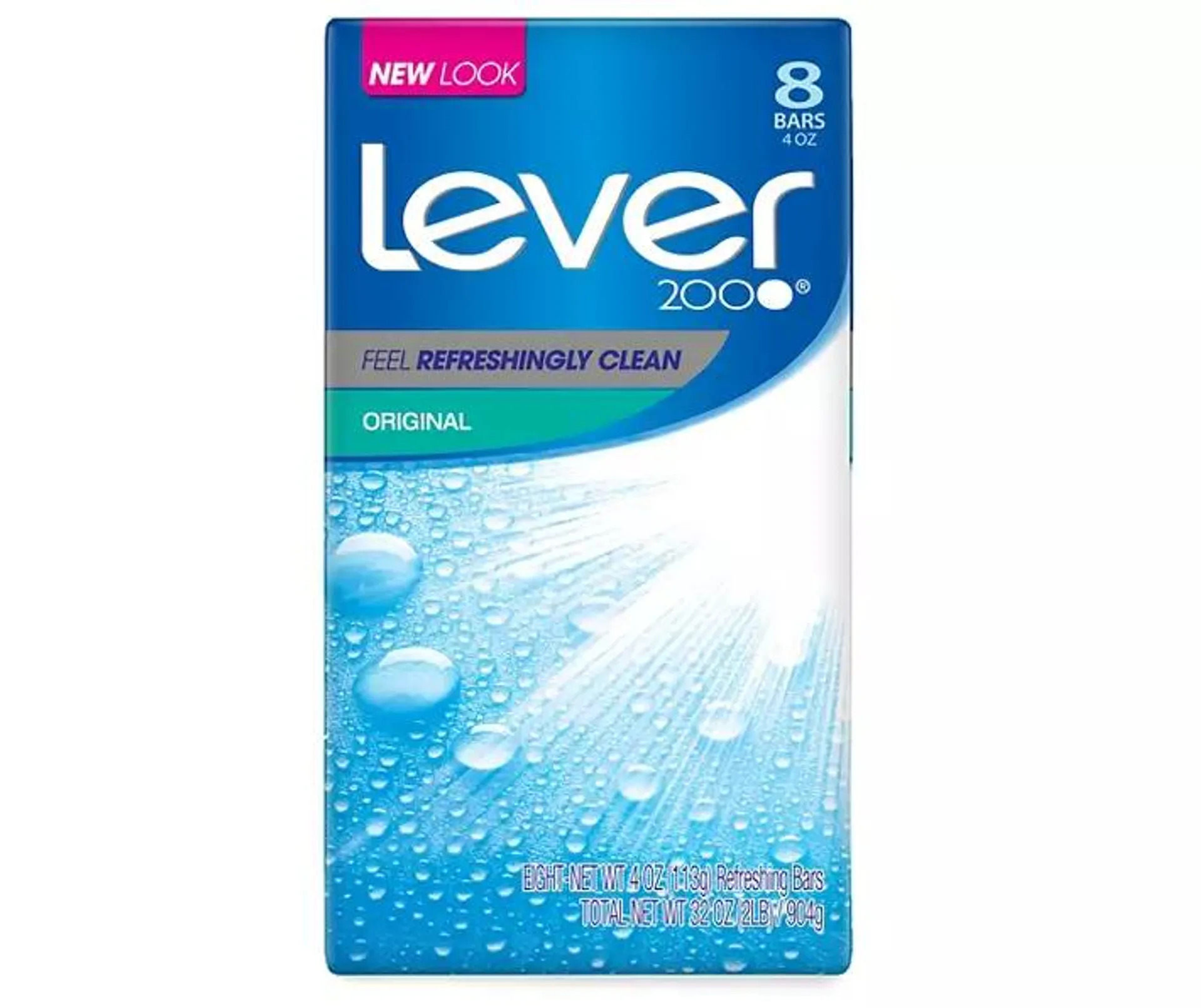 Lever 2000 Bar Soap Original, 4 oz, 8 Bars