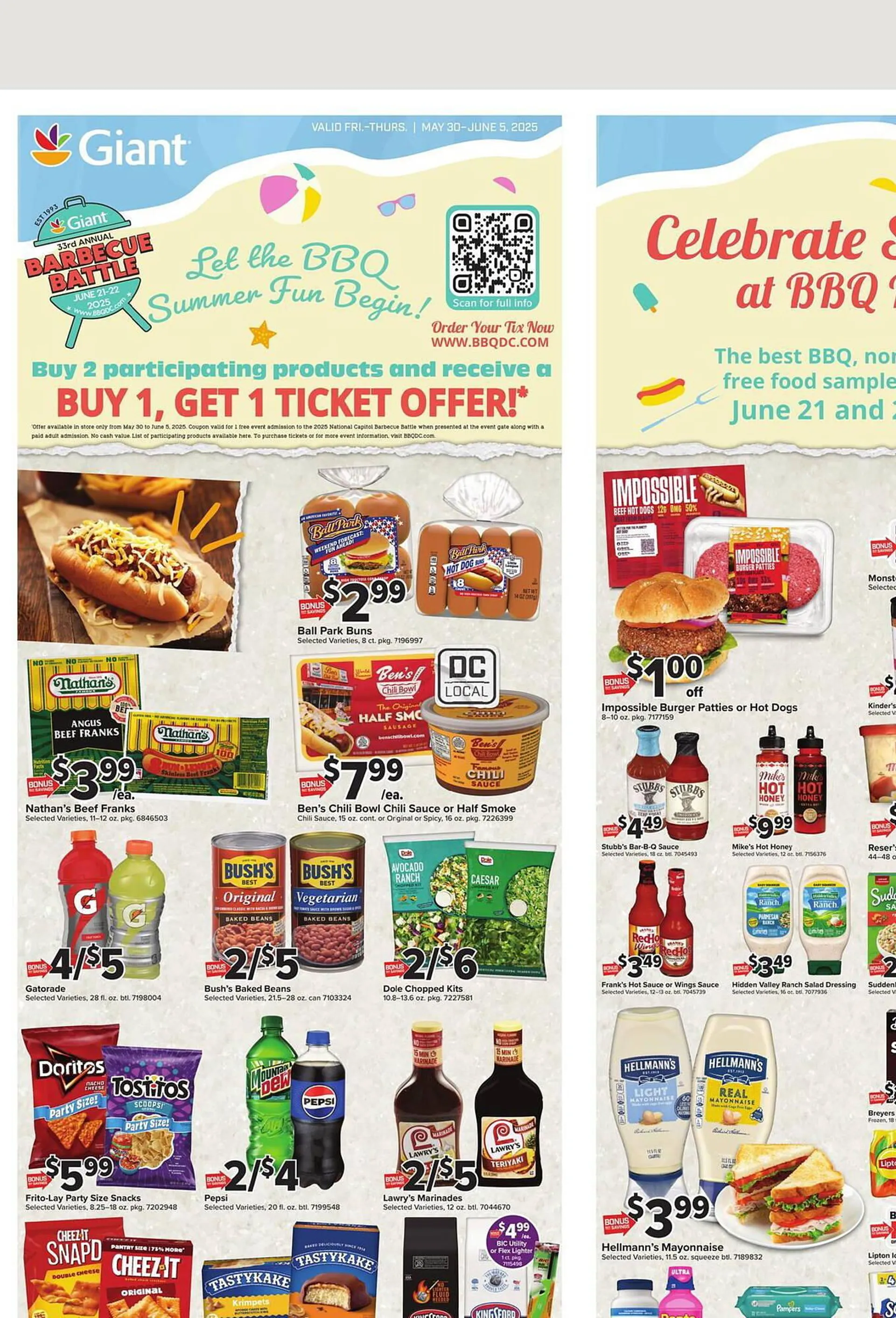 Weekly ad Giant Food Weekly Ad from May 30 to June 5 2025 - Page 1