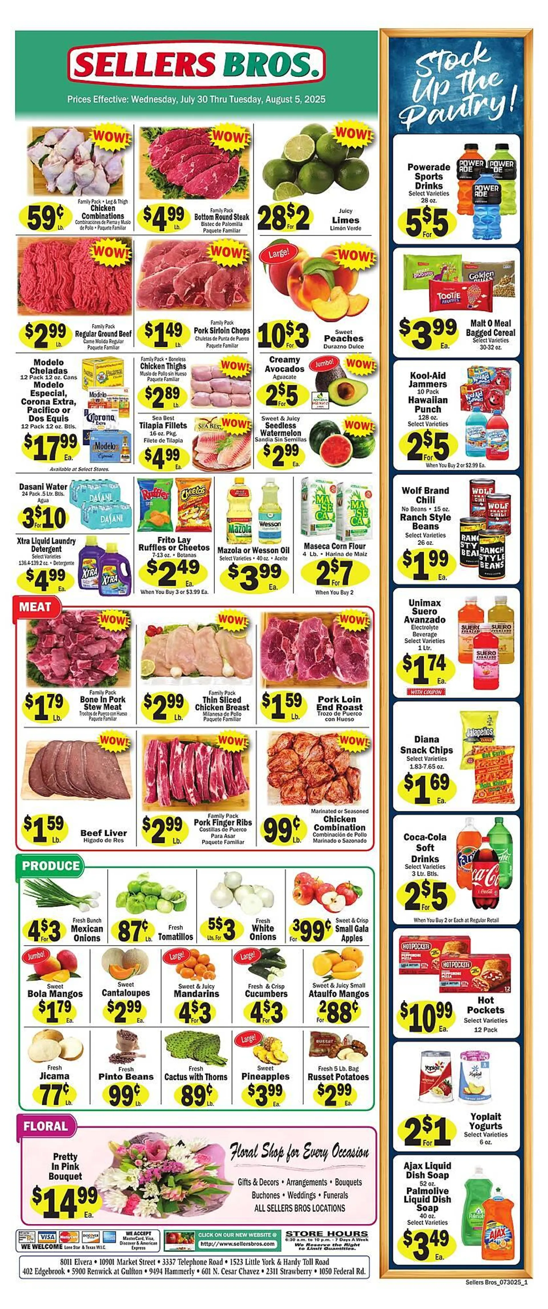 Weekly ad Sellers Bros Weekly Ad from July 30 to August 5 2025 - Page 1